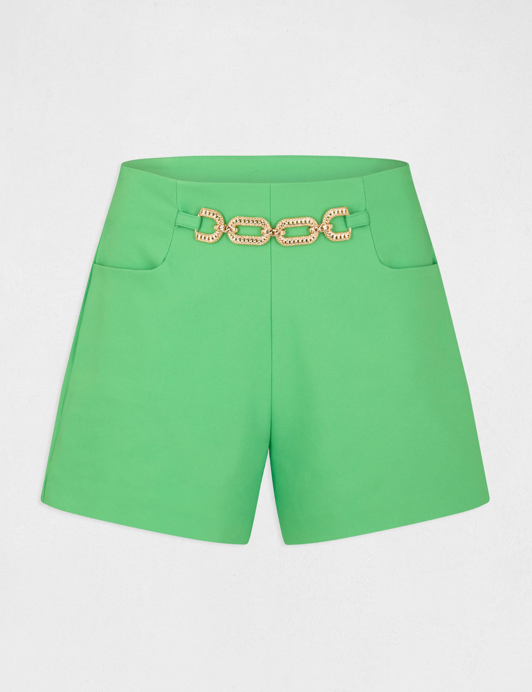 Short city recto con adorno verde mujer Short city recto con adorno verde mujer