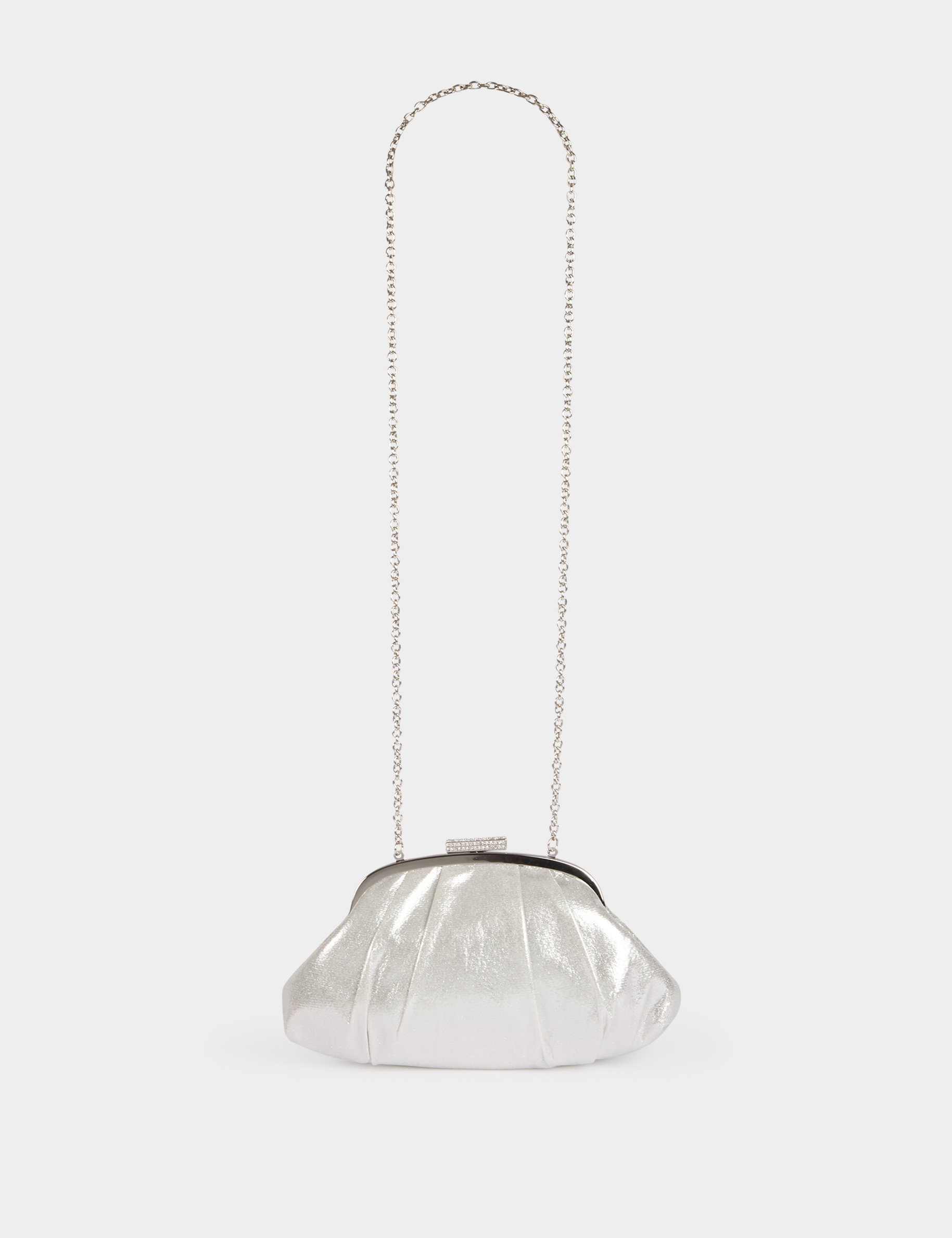 Bolso de piel sint&eacute;tica couleur argent mujer