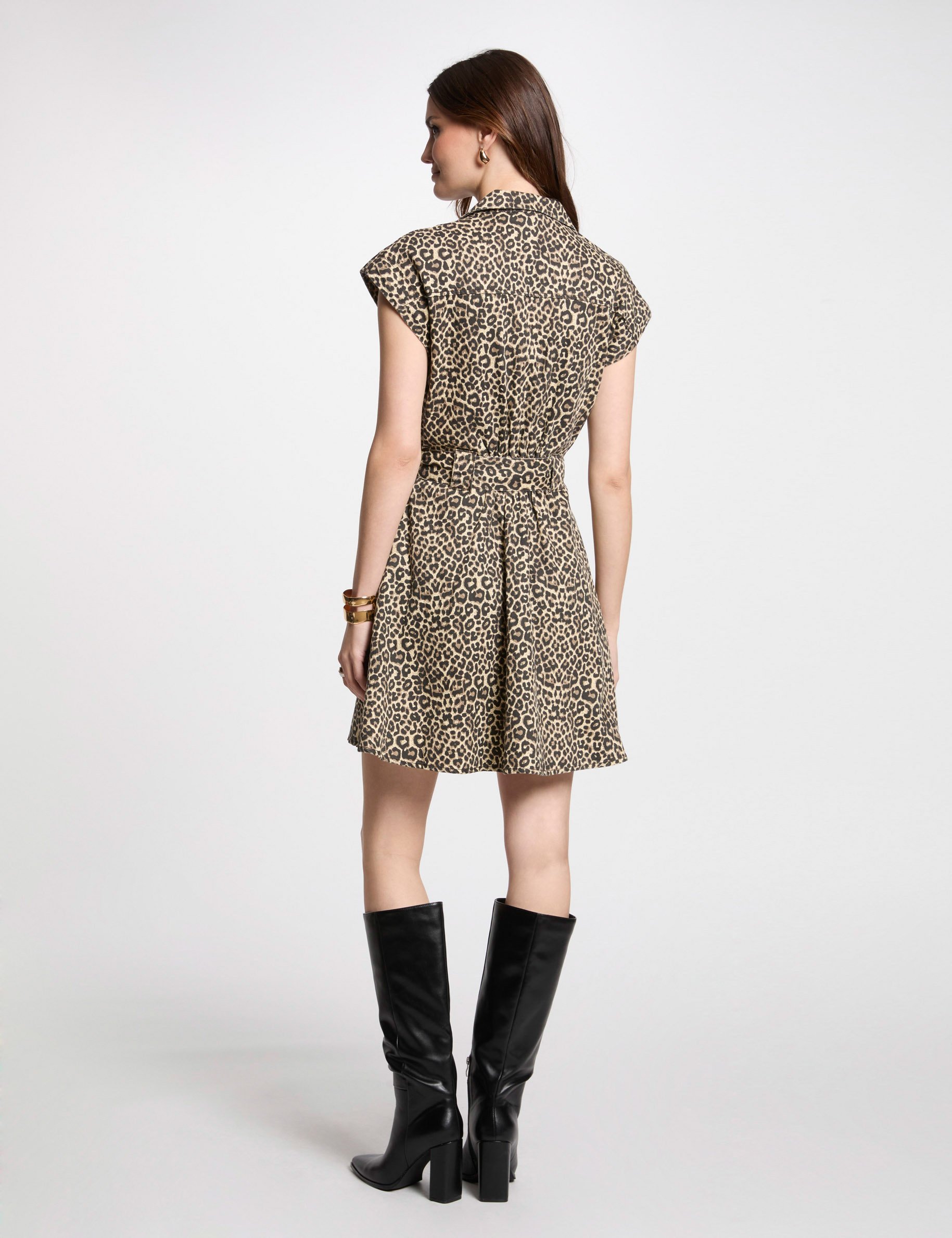vestido corto vaquero multicolor mujer Vestido corto vaquero multicolor mujer