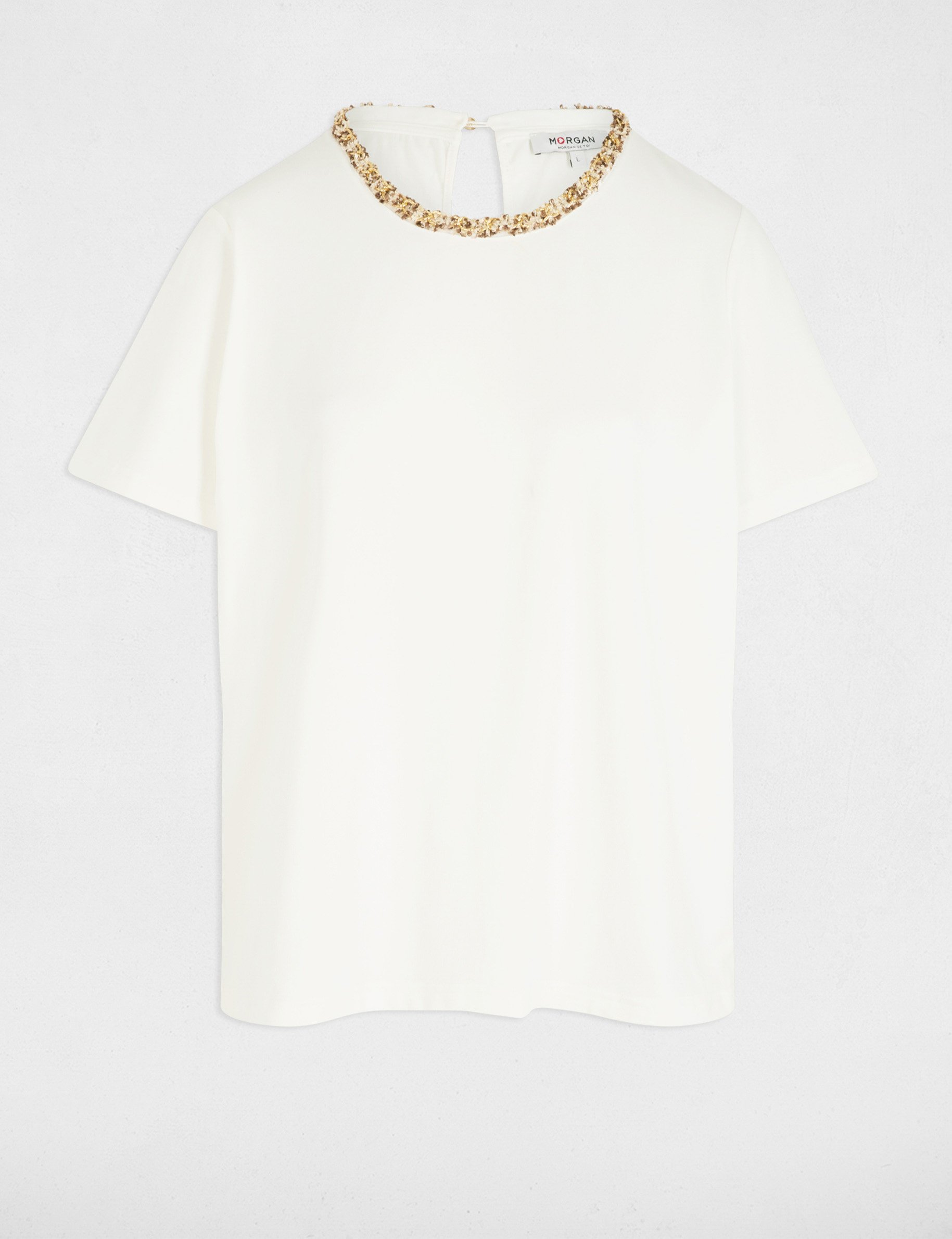 camiseta manga corta blanco mujer Camiseta manga corta blanco mujer