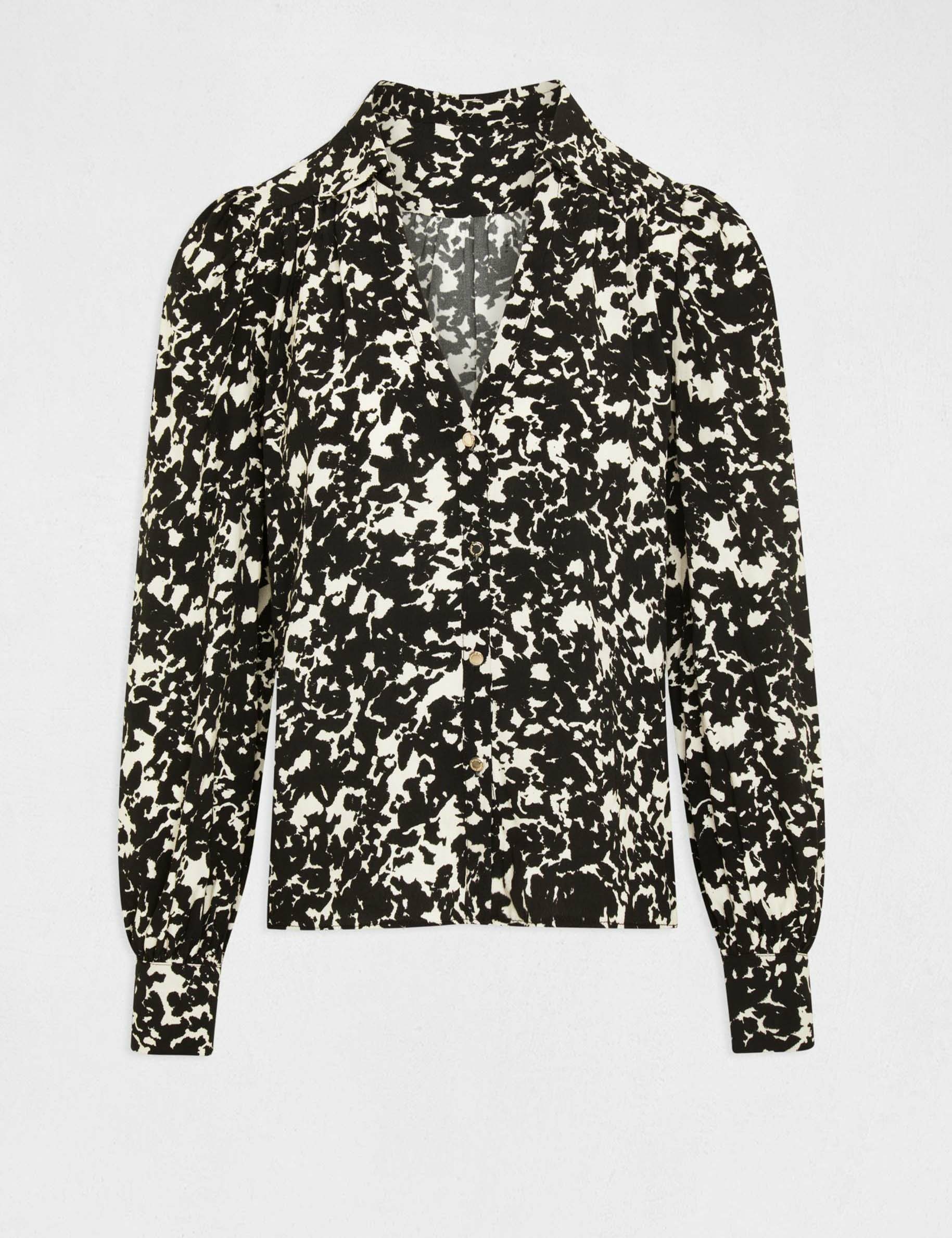 camisa manga larga estampado abstracto multico mujer Camisa manga larga estampado abstracto multico mujer