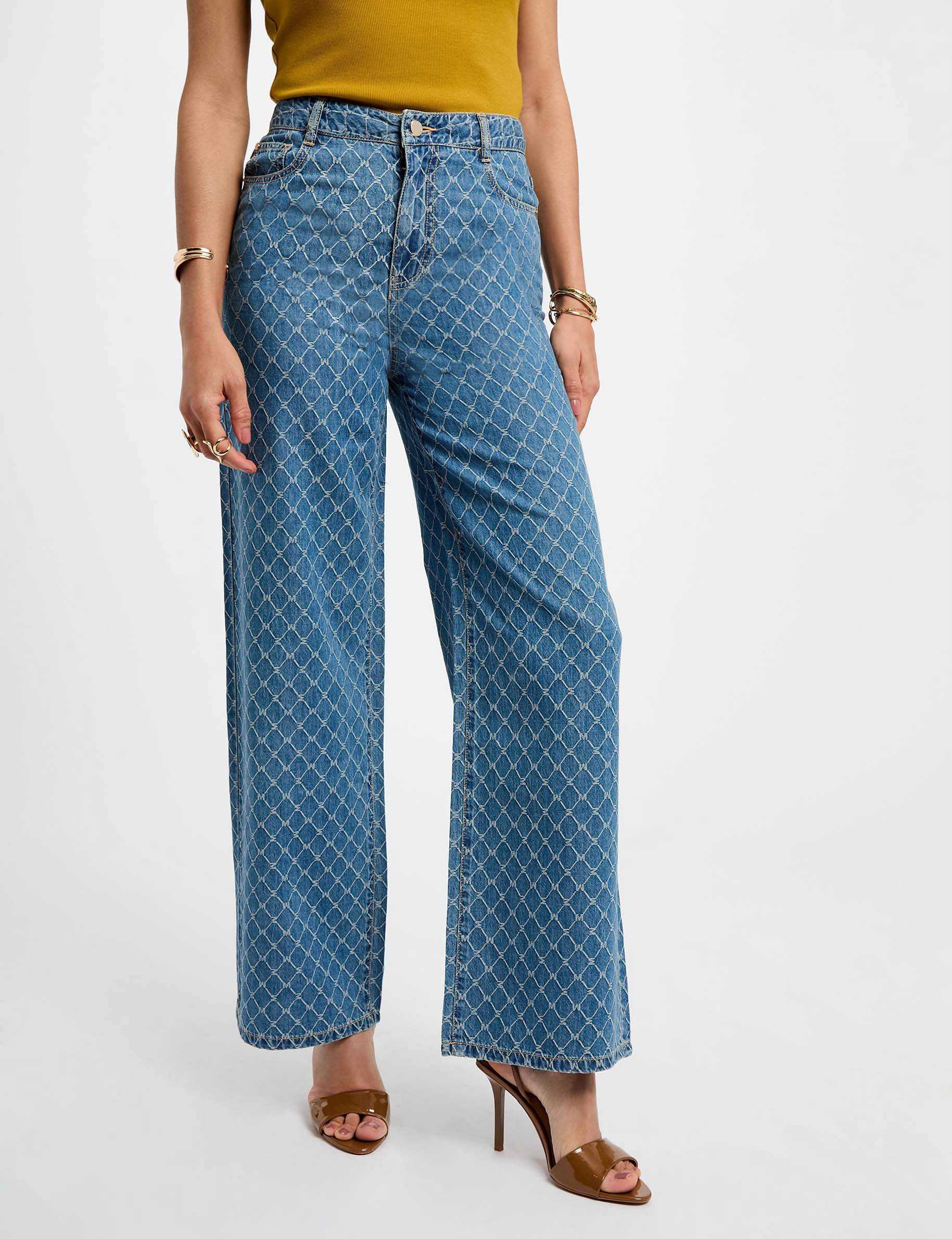 vaquero pernera ancha denim stone mujer Vaquero pernera ancha denim stone mujer