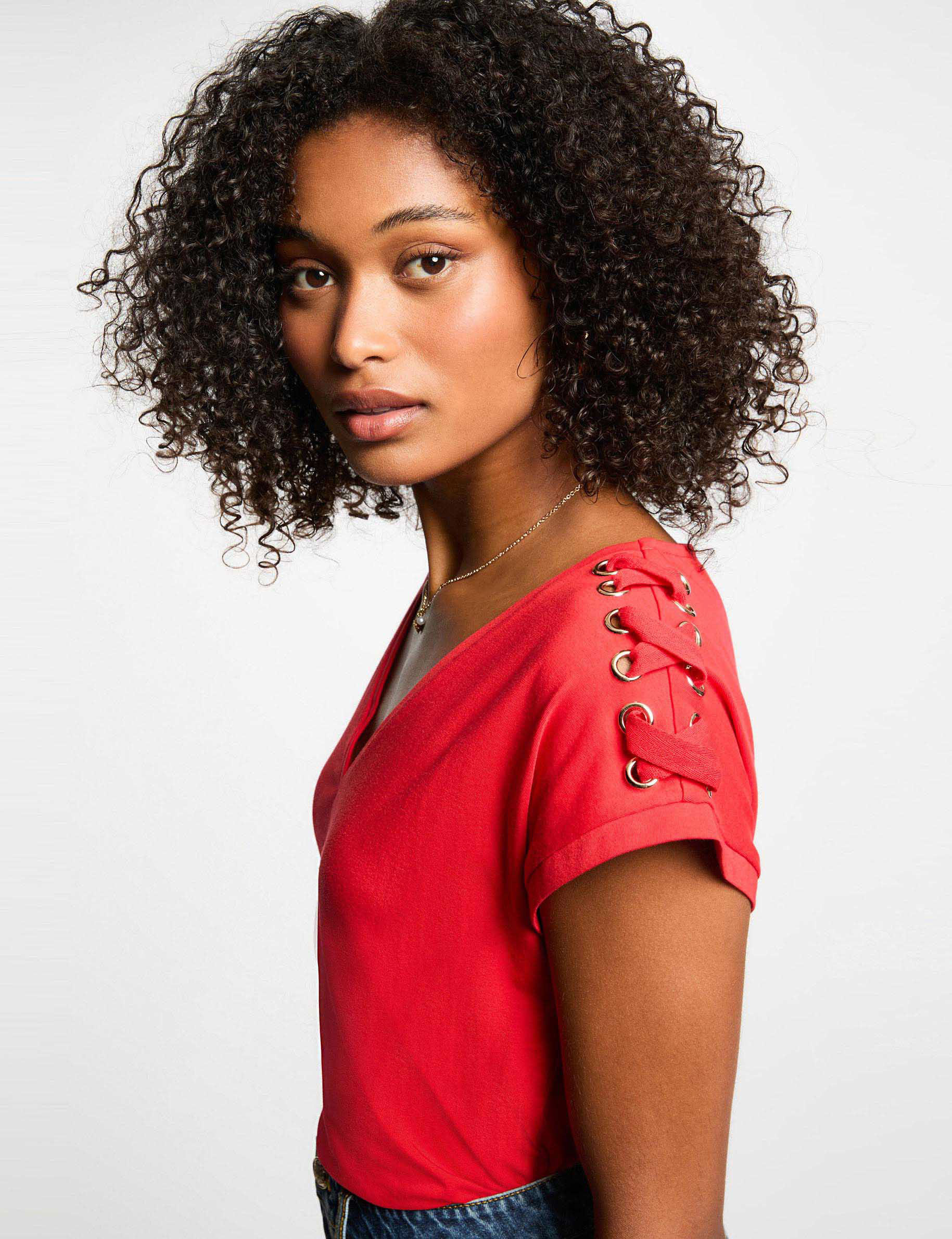camiseta manga corta rojo mujer Camiseta manga corta rojo mujer