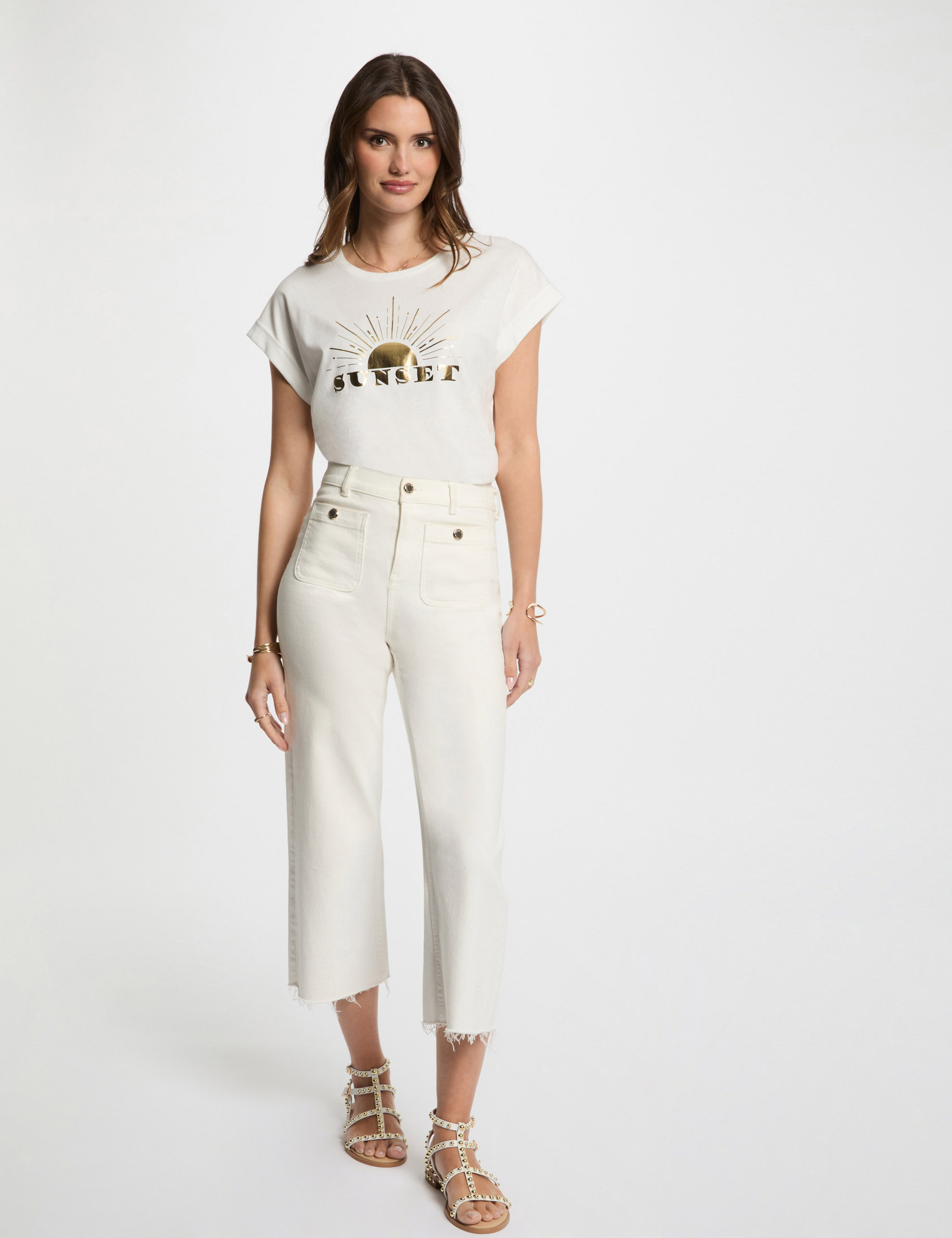 camiseta con mensaje blanco mujer Camiseta con mensaje blanco mujer