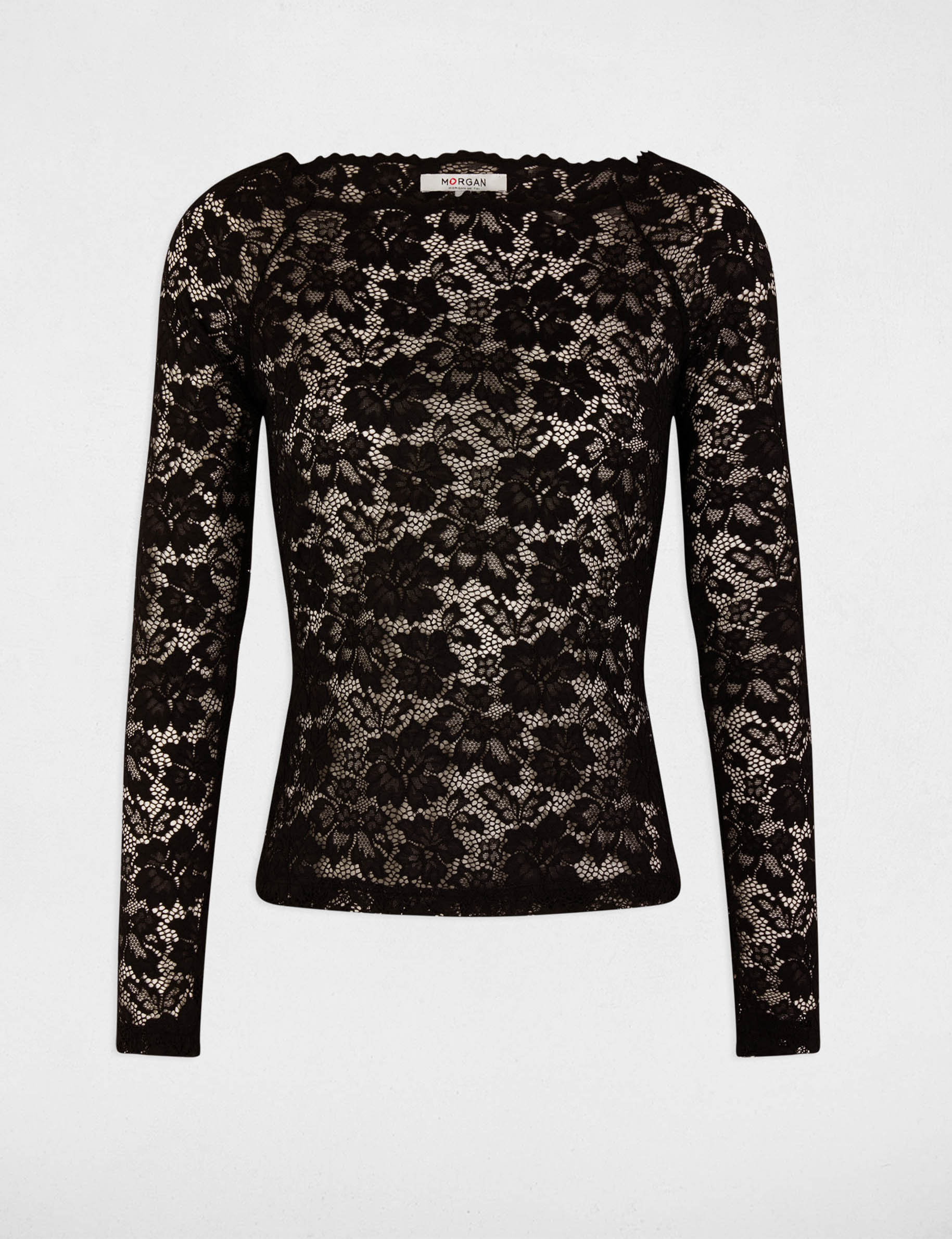 Camiseta manga larga negro mujer