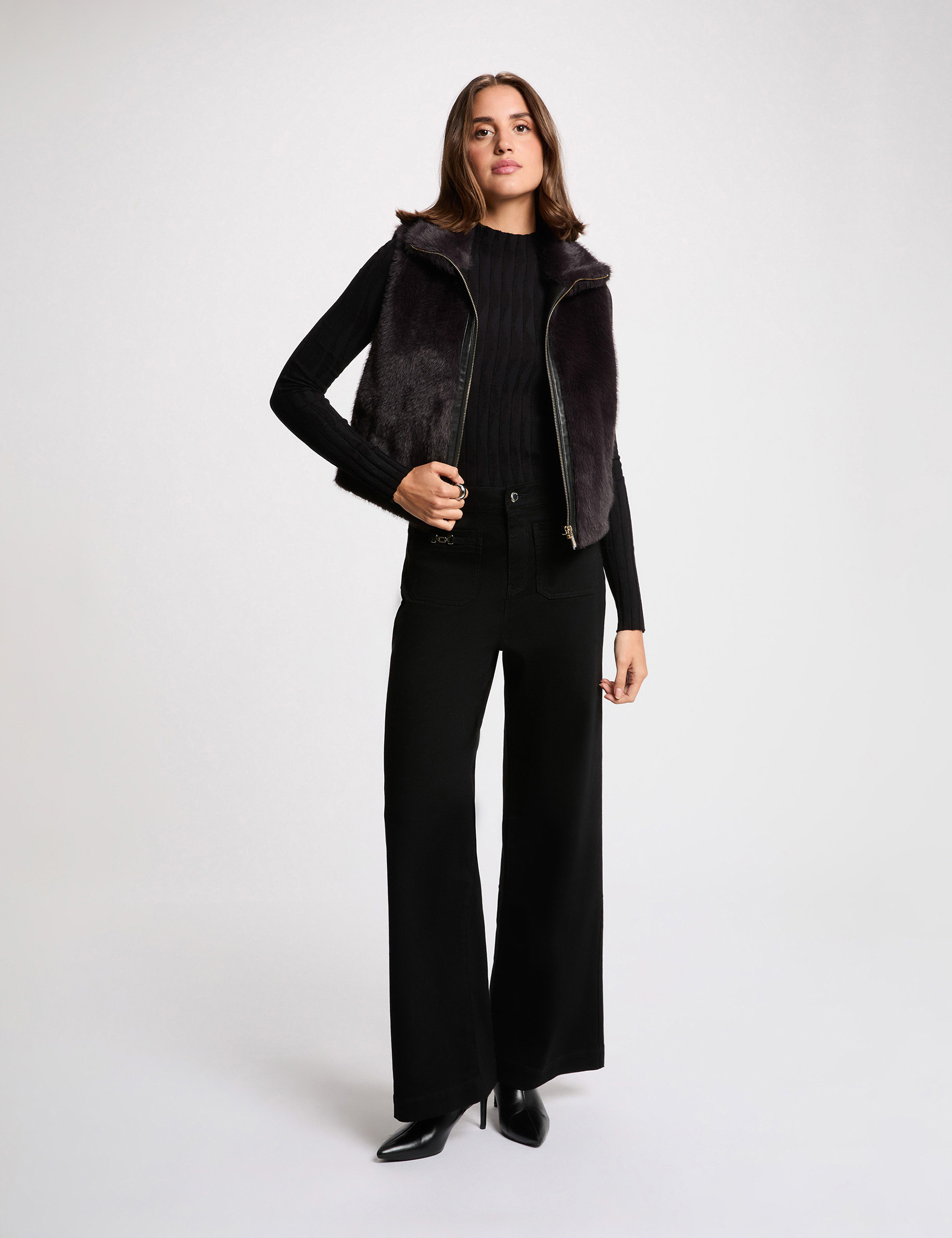 Chaleco negro mujer