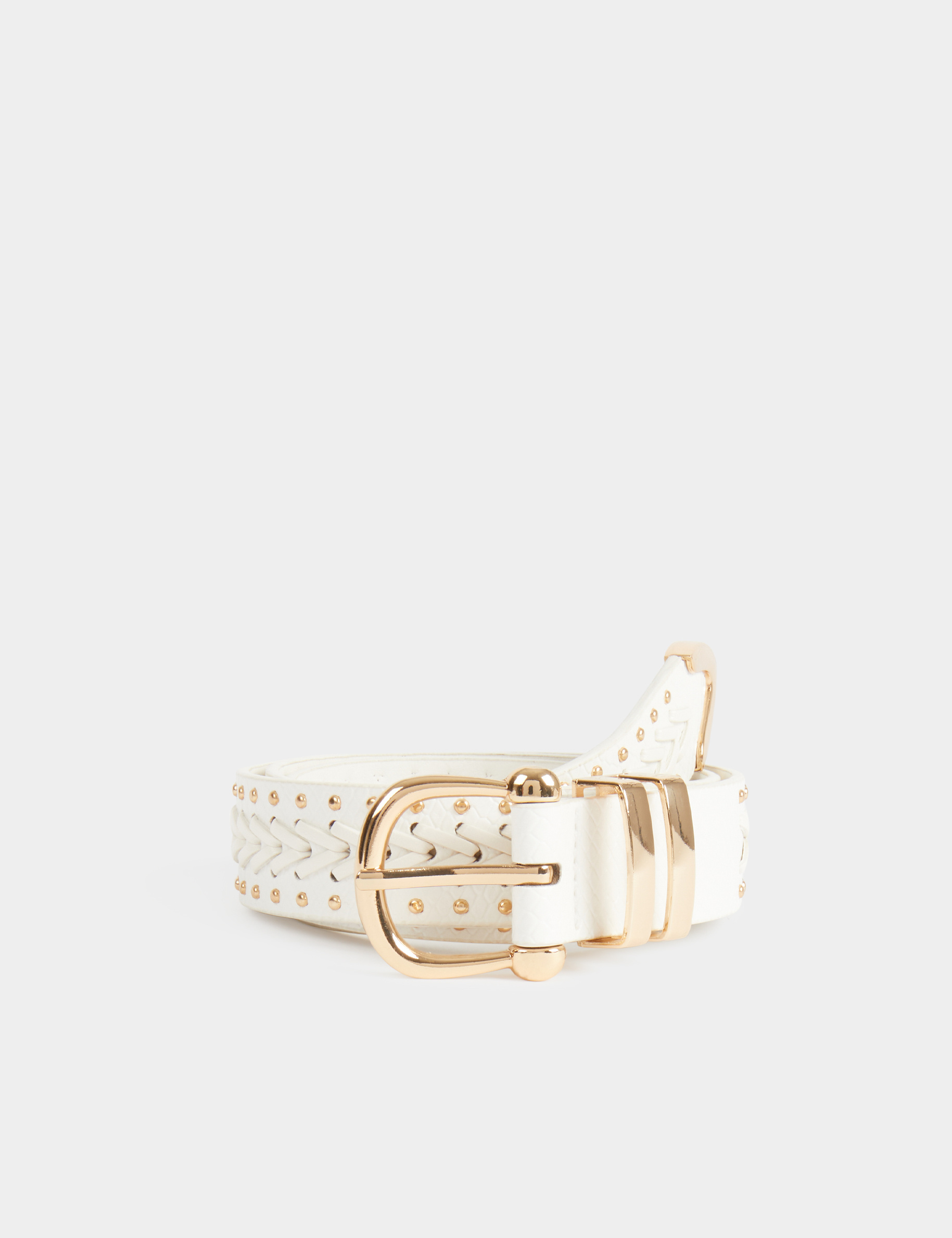 cinturon efecto cocodrilo blanco mujer Cinturón efecto cocodrilo blanco mujer