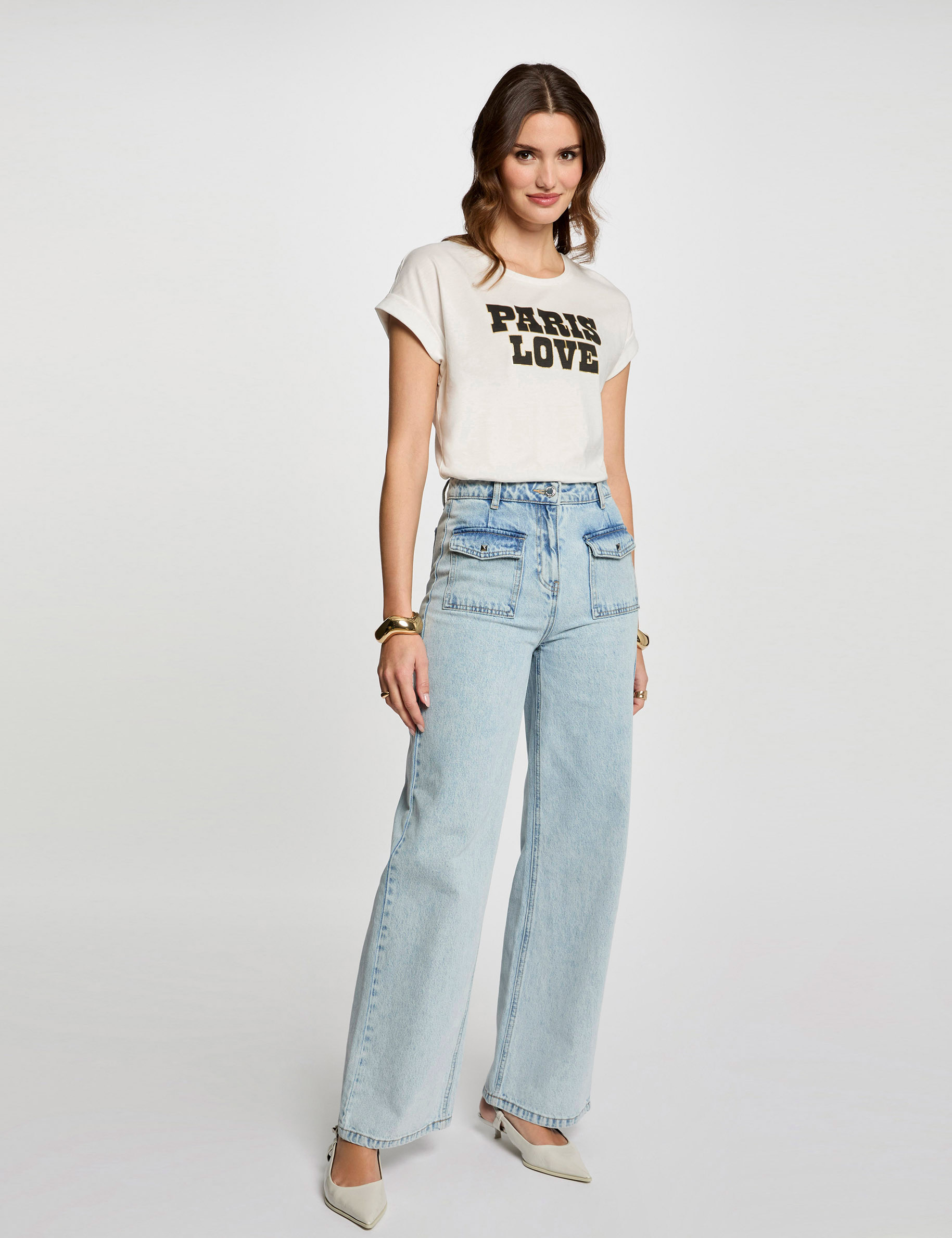 camiseta con mensaje blanco mujer Camiseta con mensaje blanco mujer