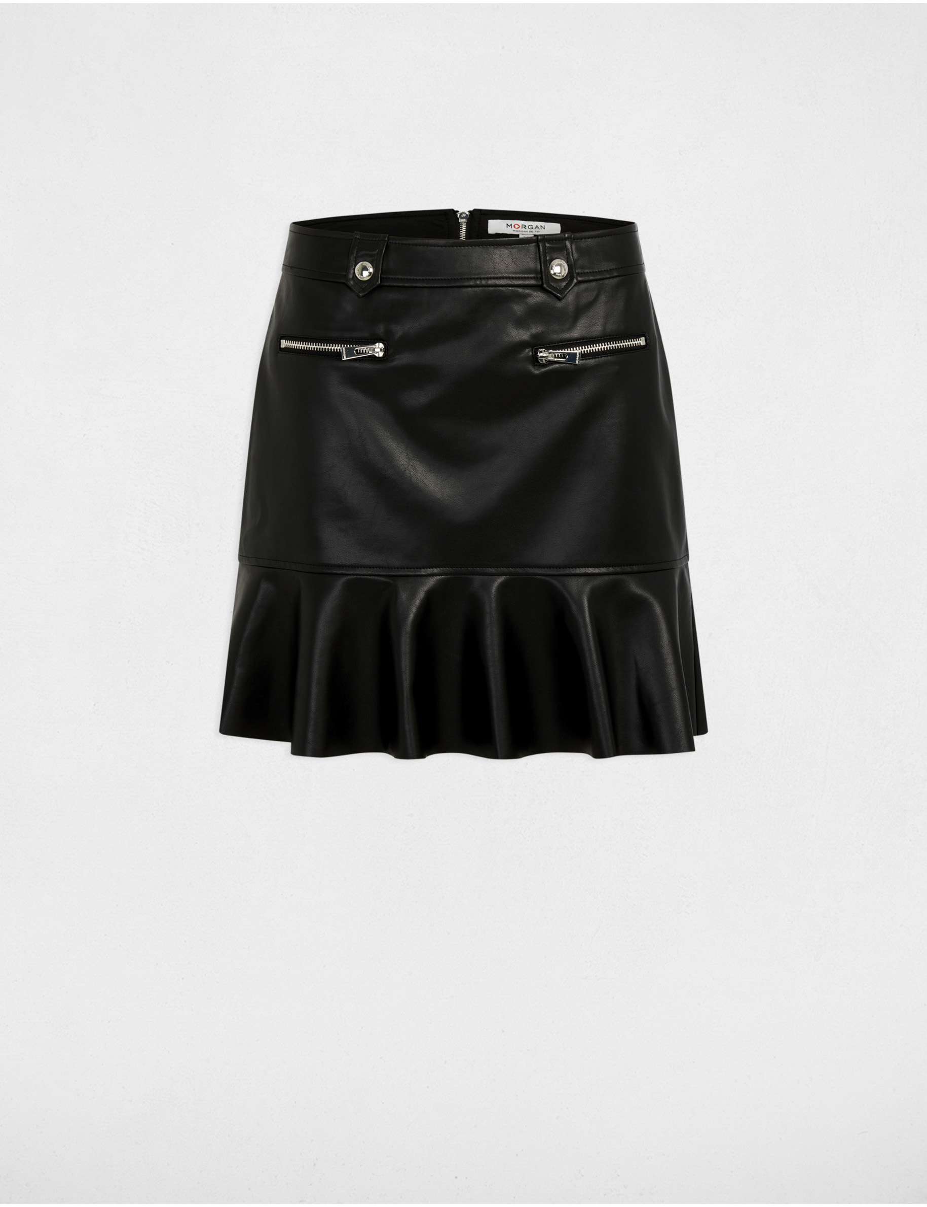 falda corta cuero sintetico negro mujer Falda corta cuero sintético negro mujer