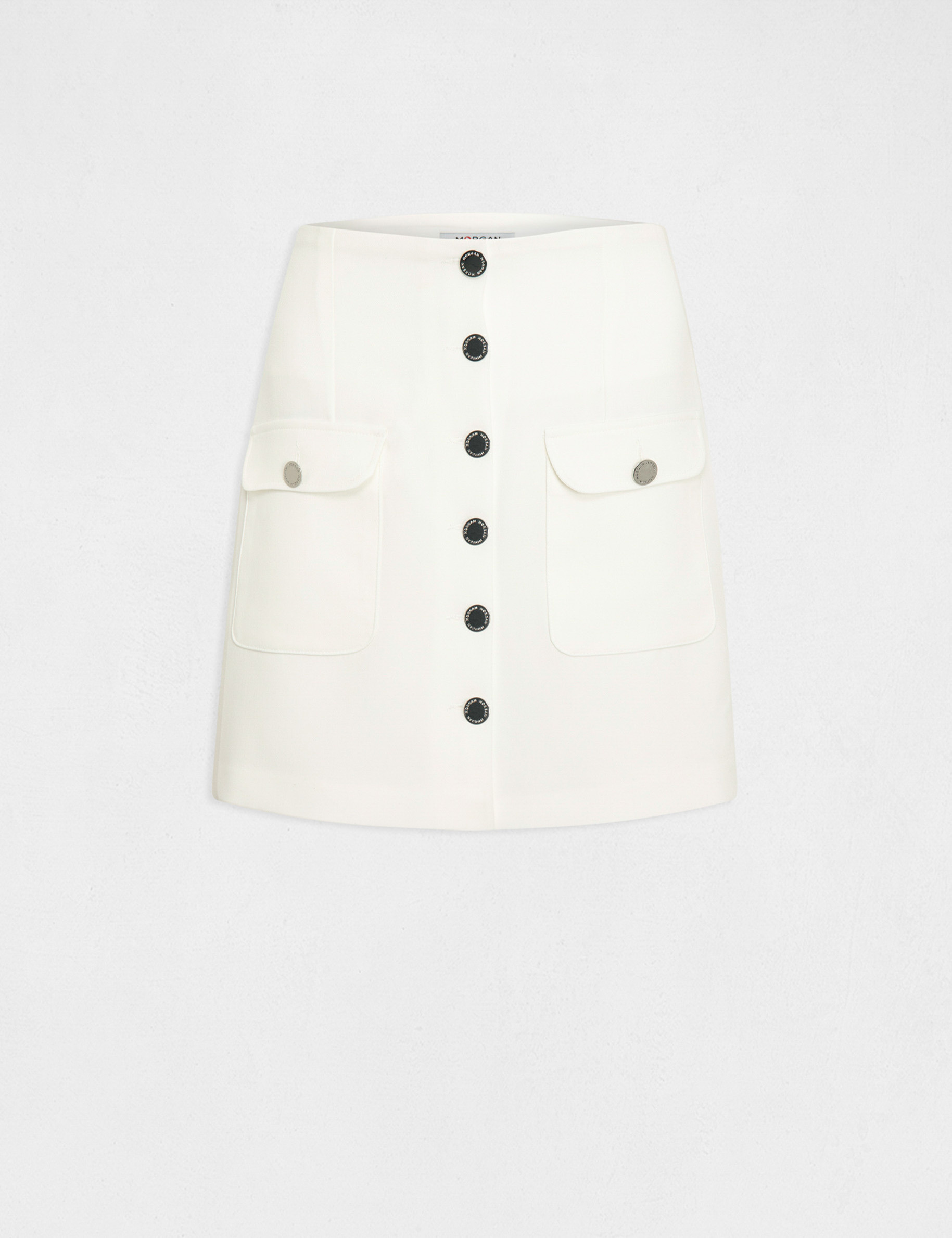 falda city recta abotonada crudo mujer Falda city recta abotonada crudo mujer