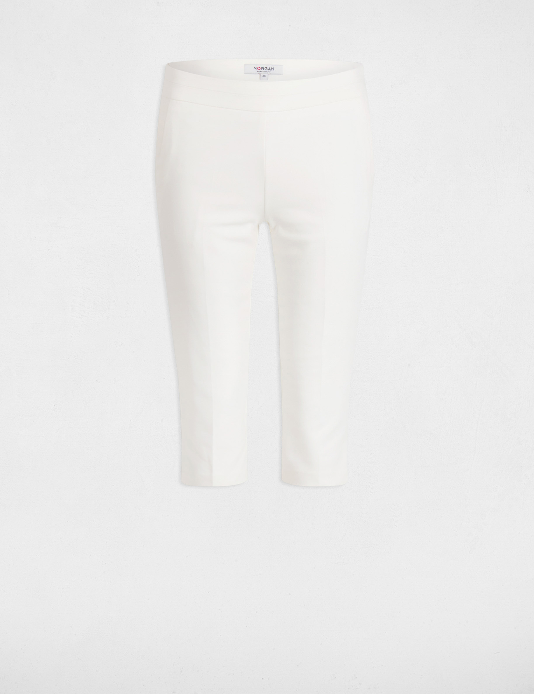 pantalon pirata slim blanco mujer Pantalón pirata slim blanco mujer