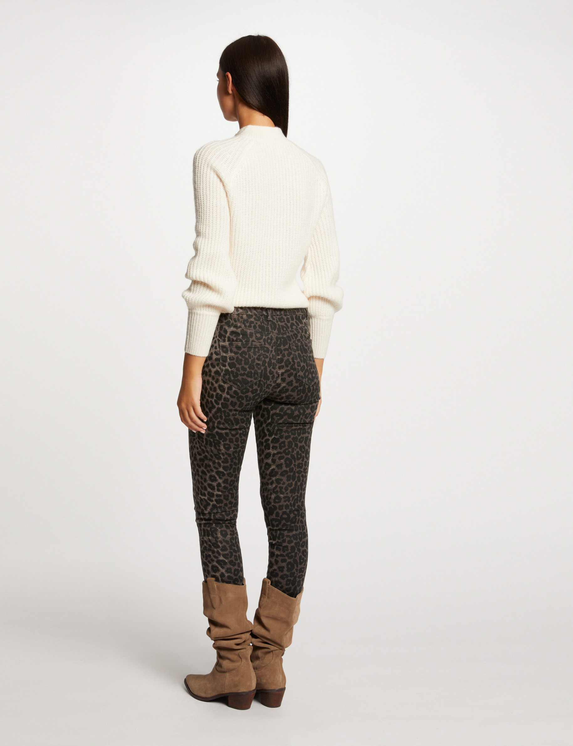vaquero skinny estampado de leopardo multico mujer Vaquero skinny estampado de leopardo multico mujer