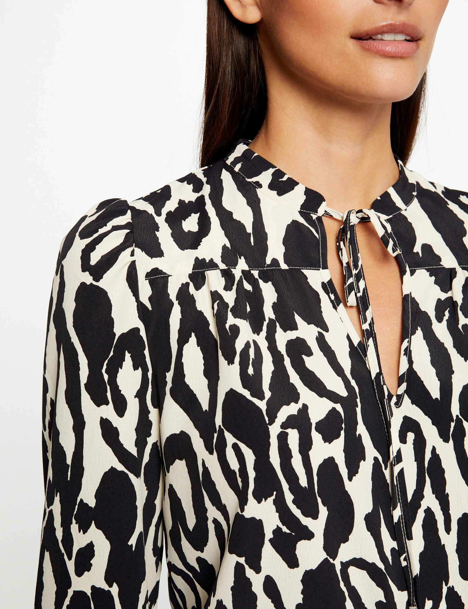 blusa manga 34 estampado animal multico mujer Blusa manga 3/4 estampado animal multico mujer