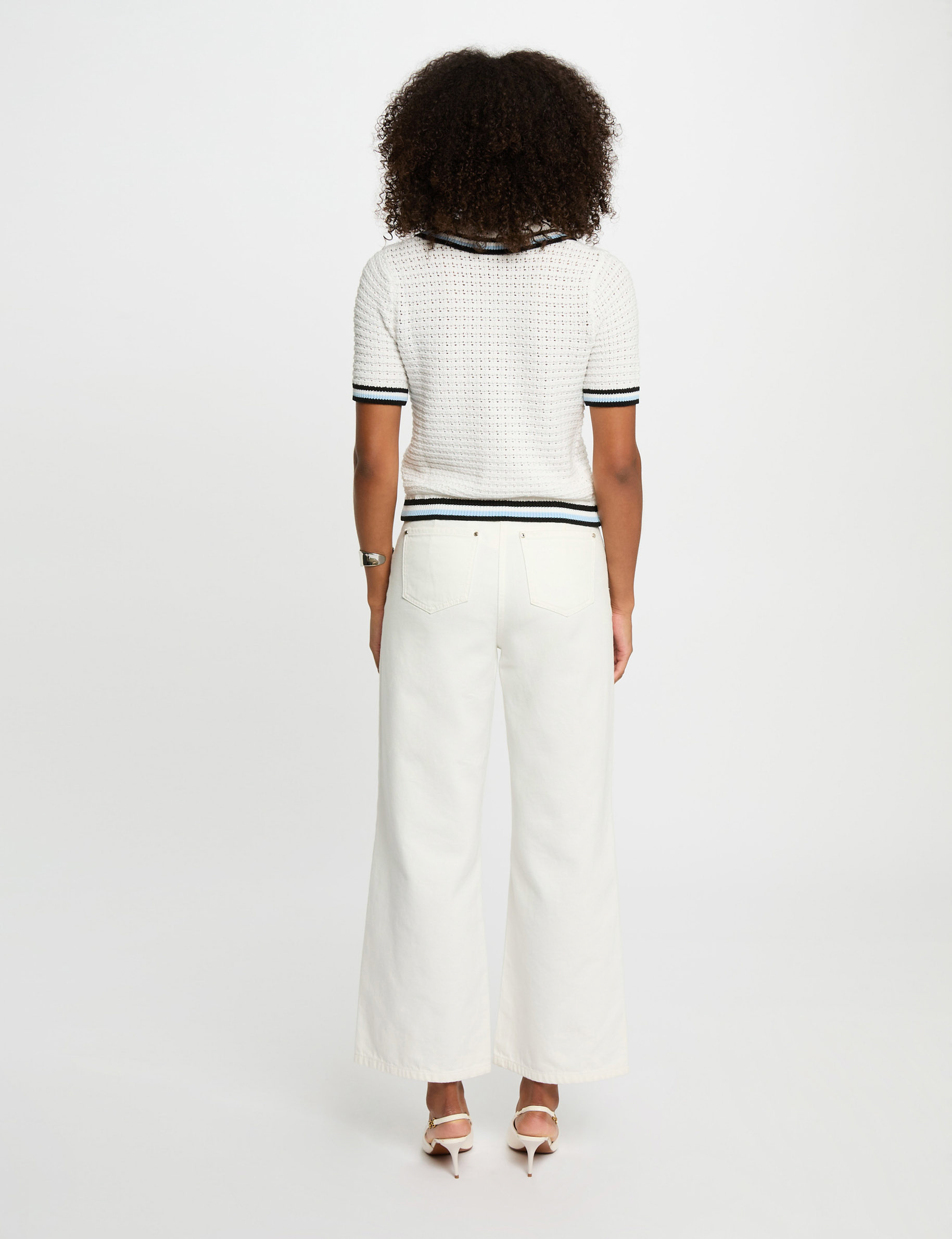 cardigan manga corta blanco mujer Cárdigan manga corta blanco mujer