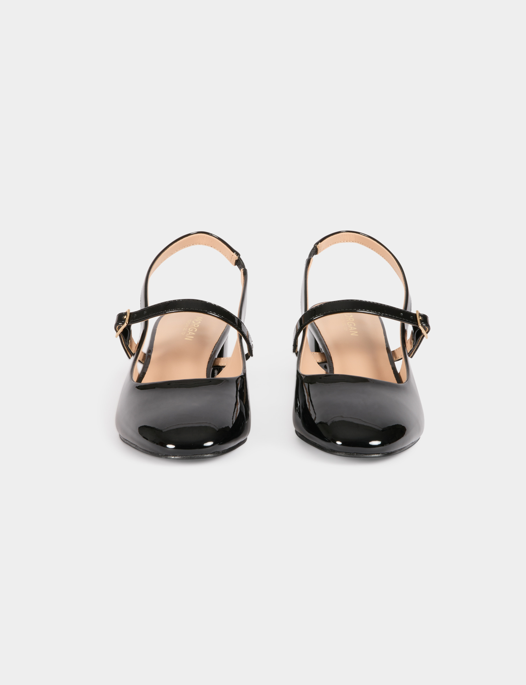 Sandalias de tac&oacute;n negro mujer