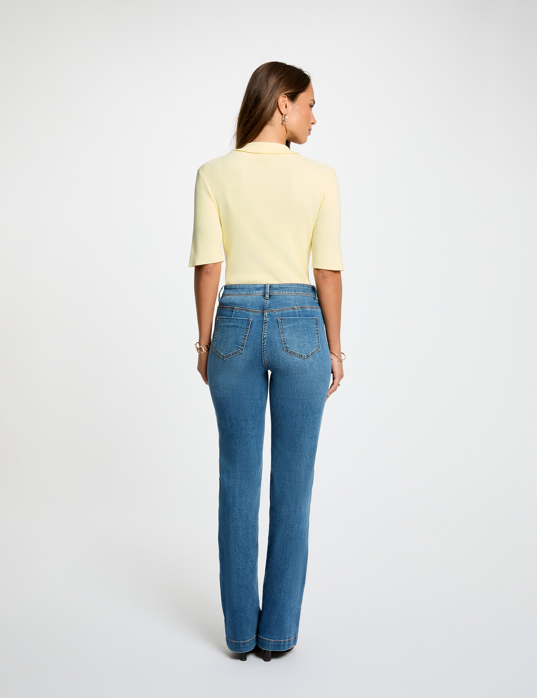 Vaqueros bootcut denim stone mujer