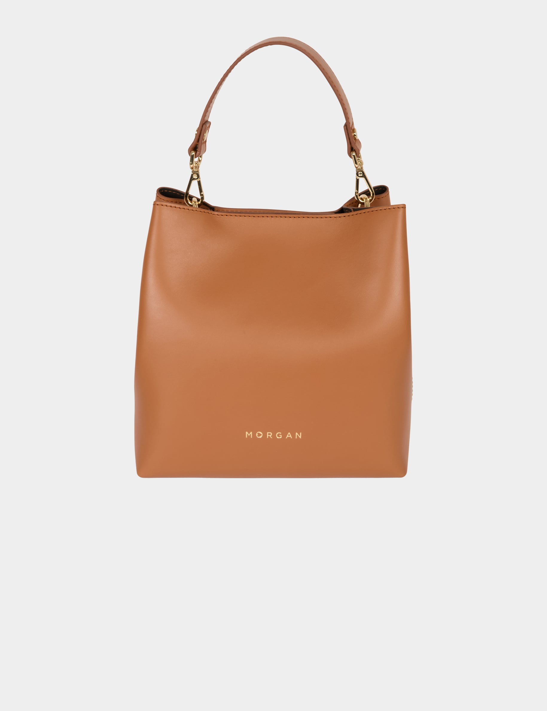 Bolso tipo saco de polipiel c&aacute;mel mujer