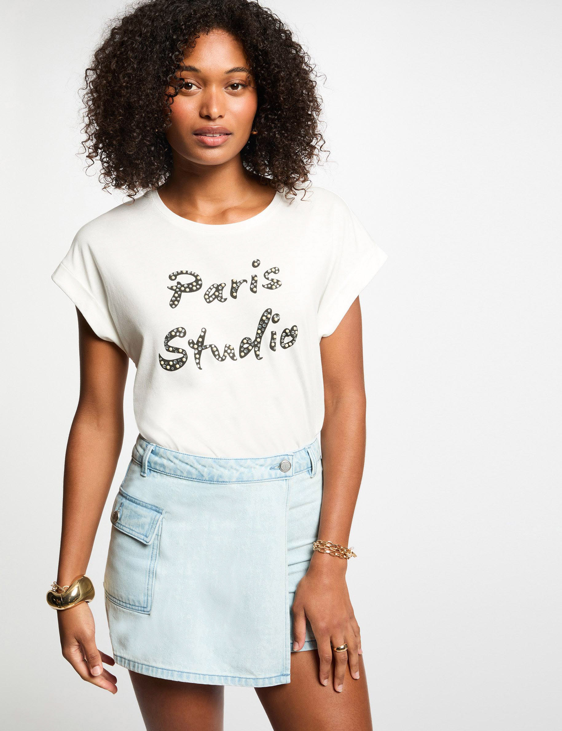 camiseta con mensaje blanco mujer Camiseta con mensaje blanco mujer