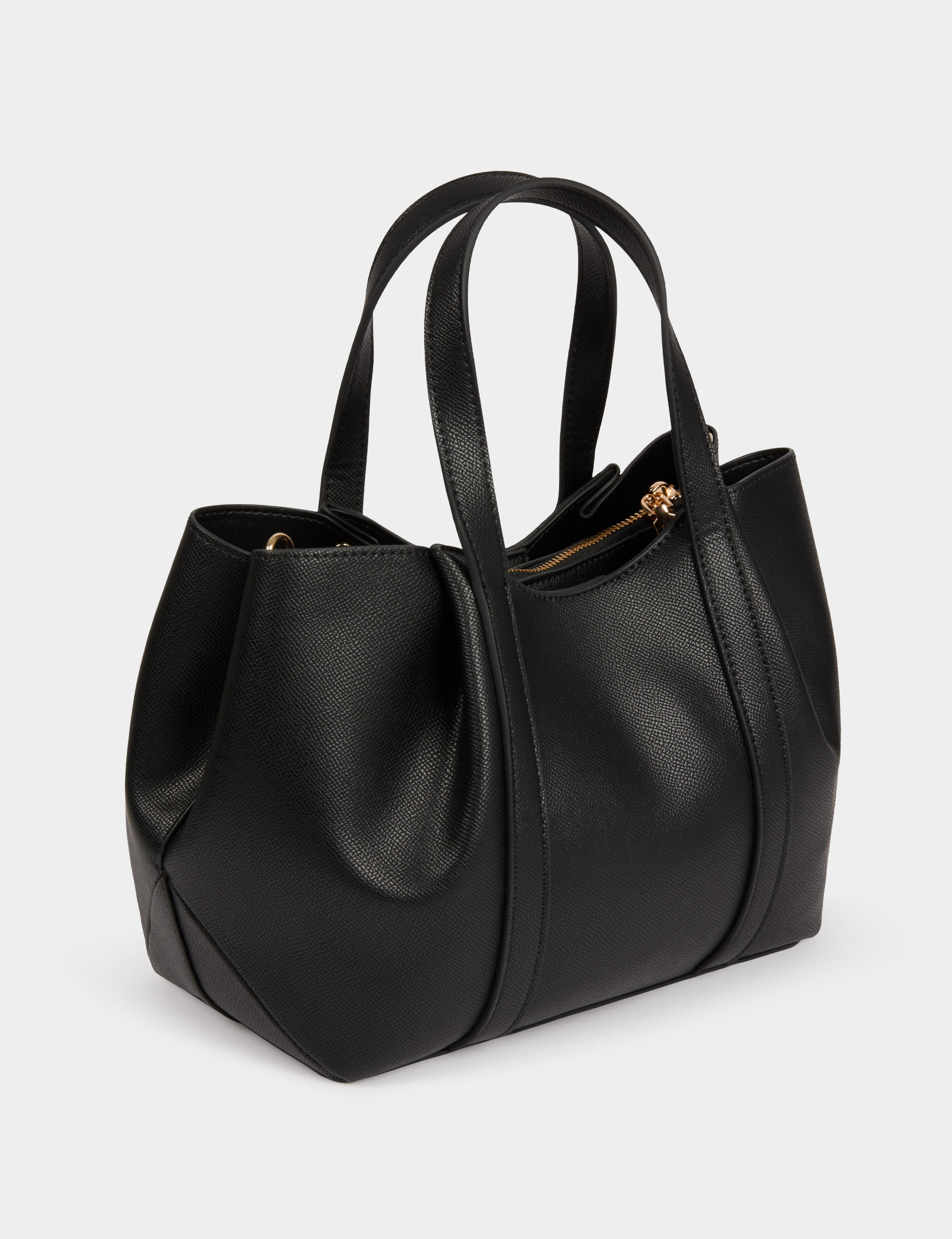 Bolso tote de piel sint&eacute;tica negro mujer