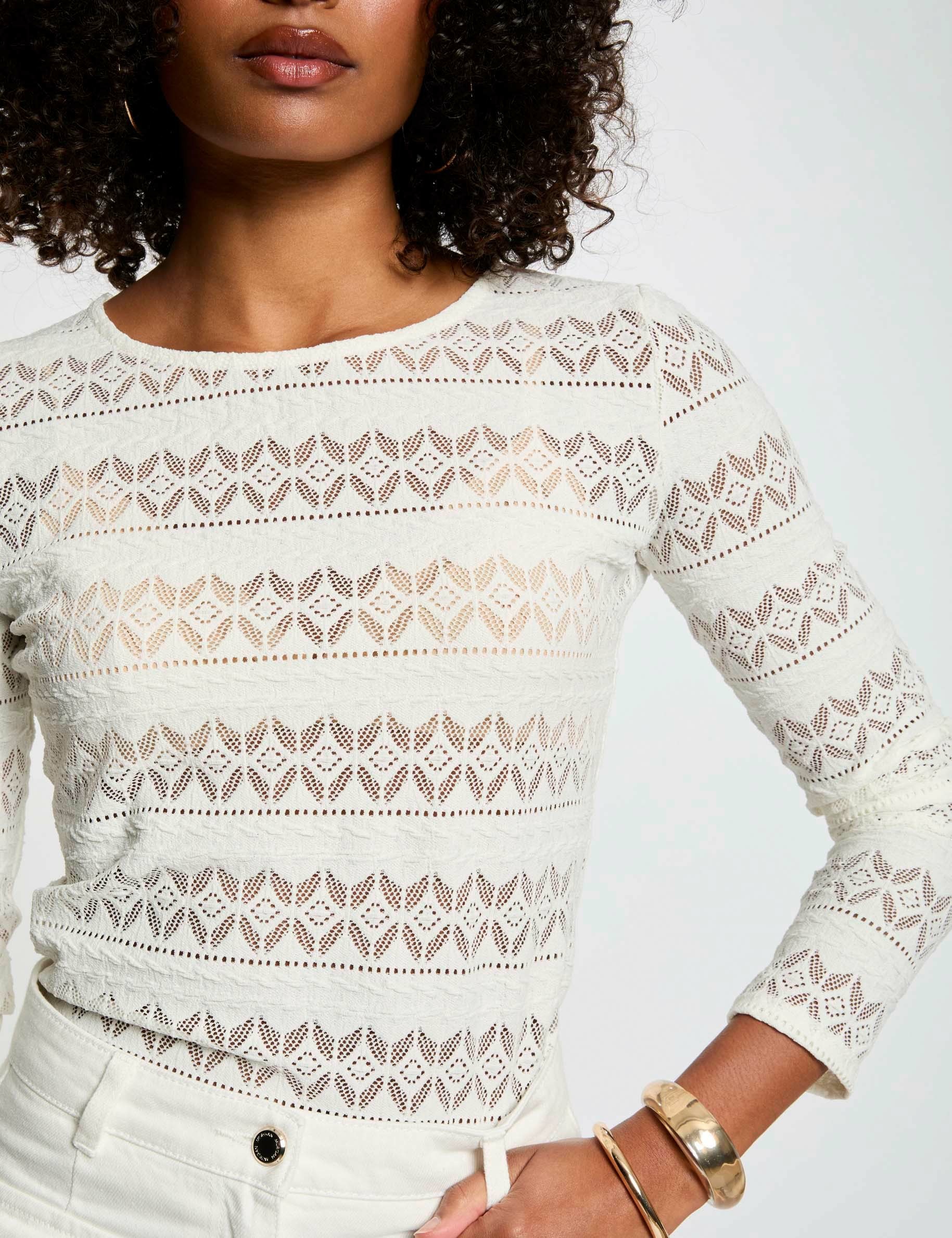 camiseta manga larga blanco mujer Camiseta manga larga blanco mujer
