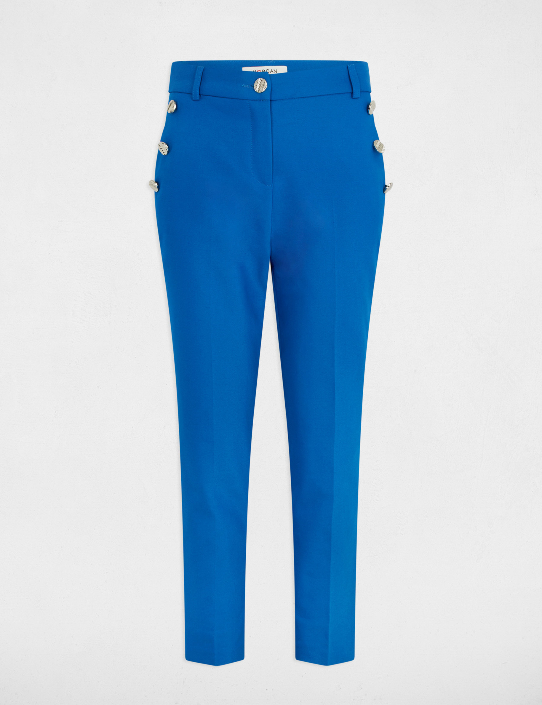 pantalon cigarette azul electrico mujer Pantalón cigarette azul eléctrico mujer