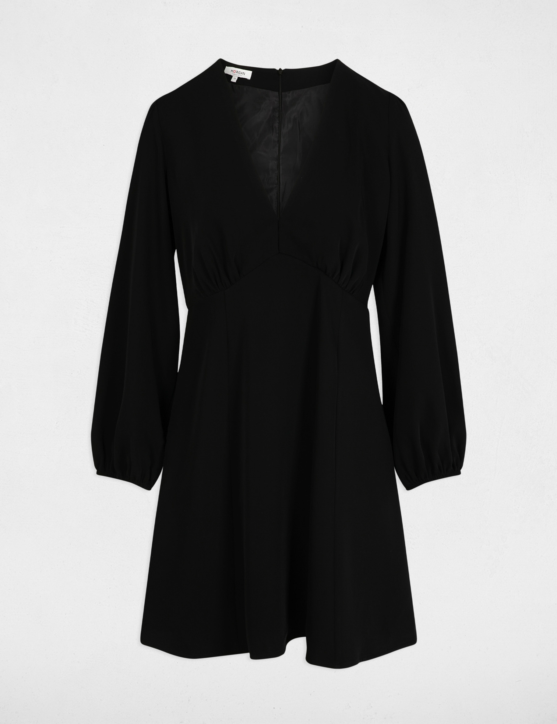 vestido corto evase negro mujer Vestido corto evasé negro mujer