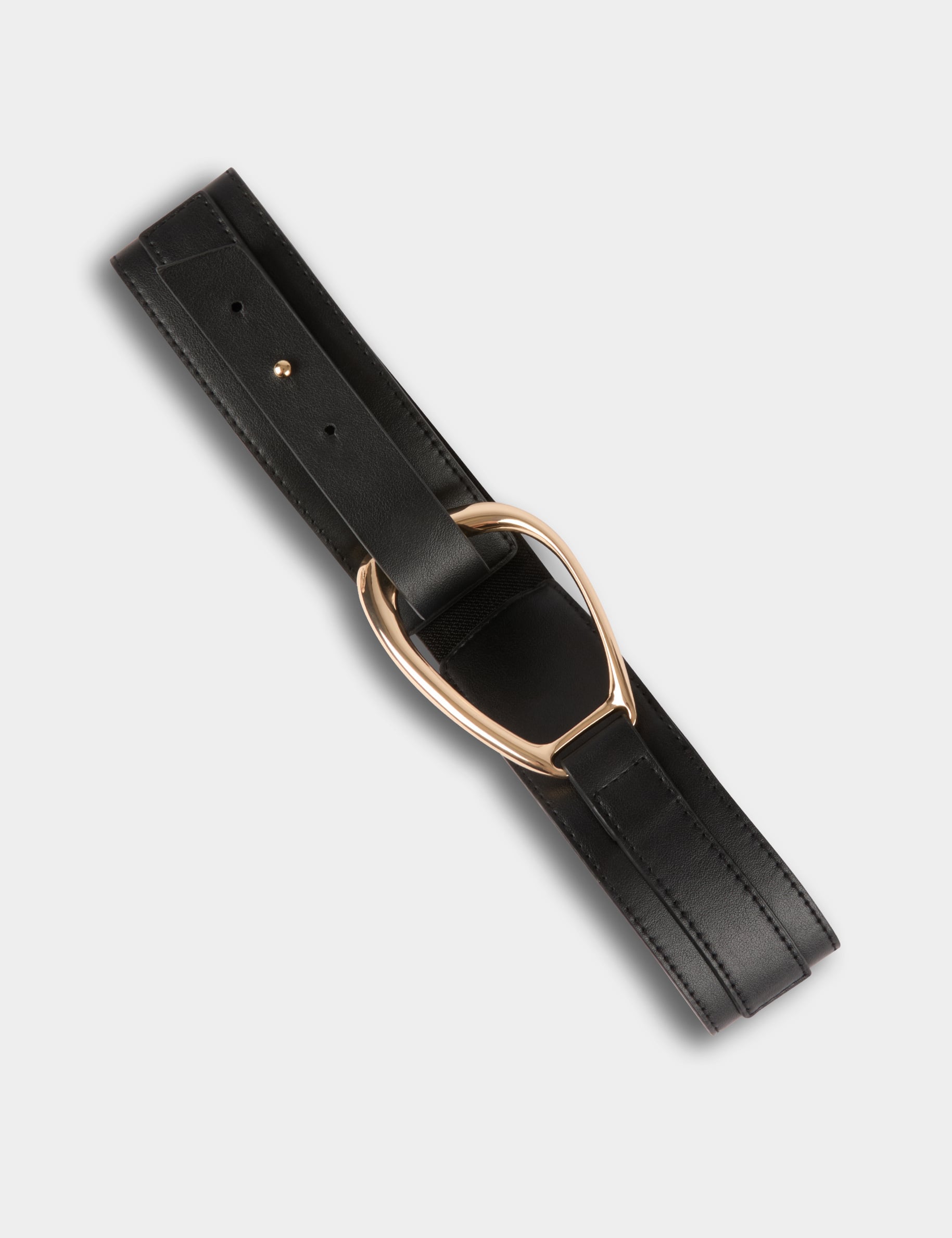 Cintur&oacute;n ancho el&aacute;stico negro mujer