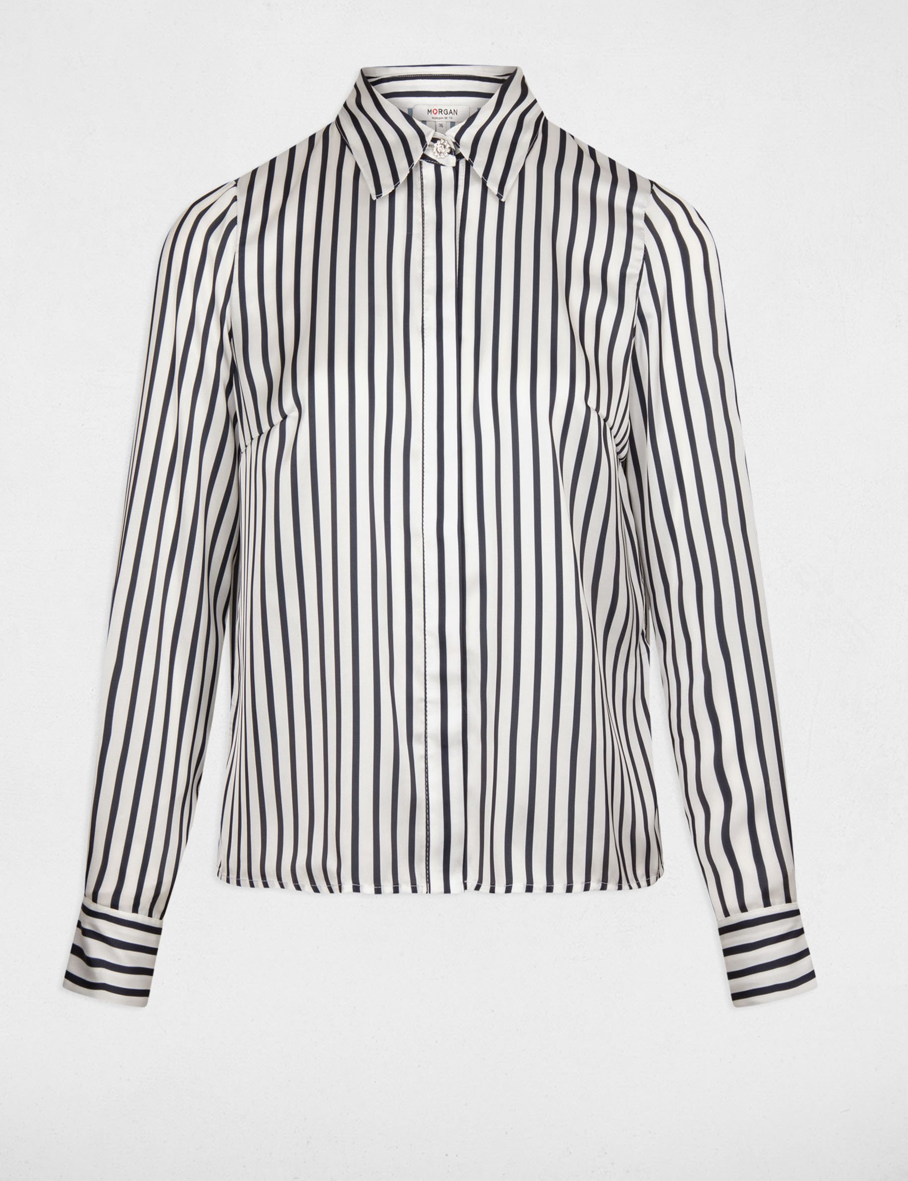 camisa manga larga rayas multicolor mujer Camisa manga larga rayas multicolor mujer