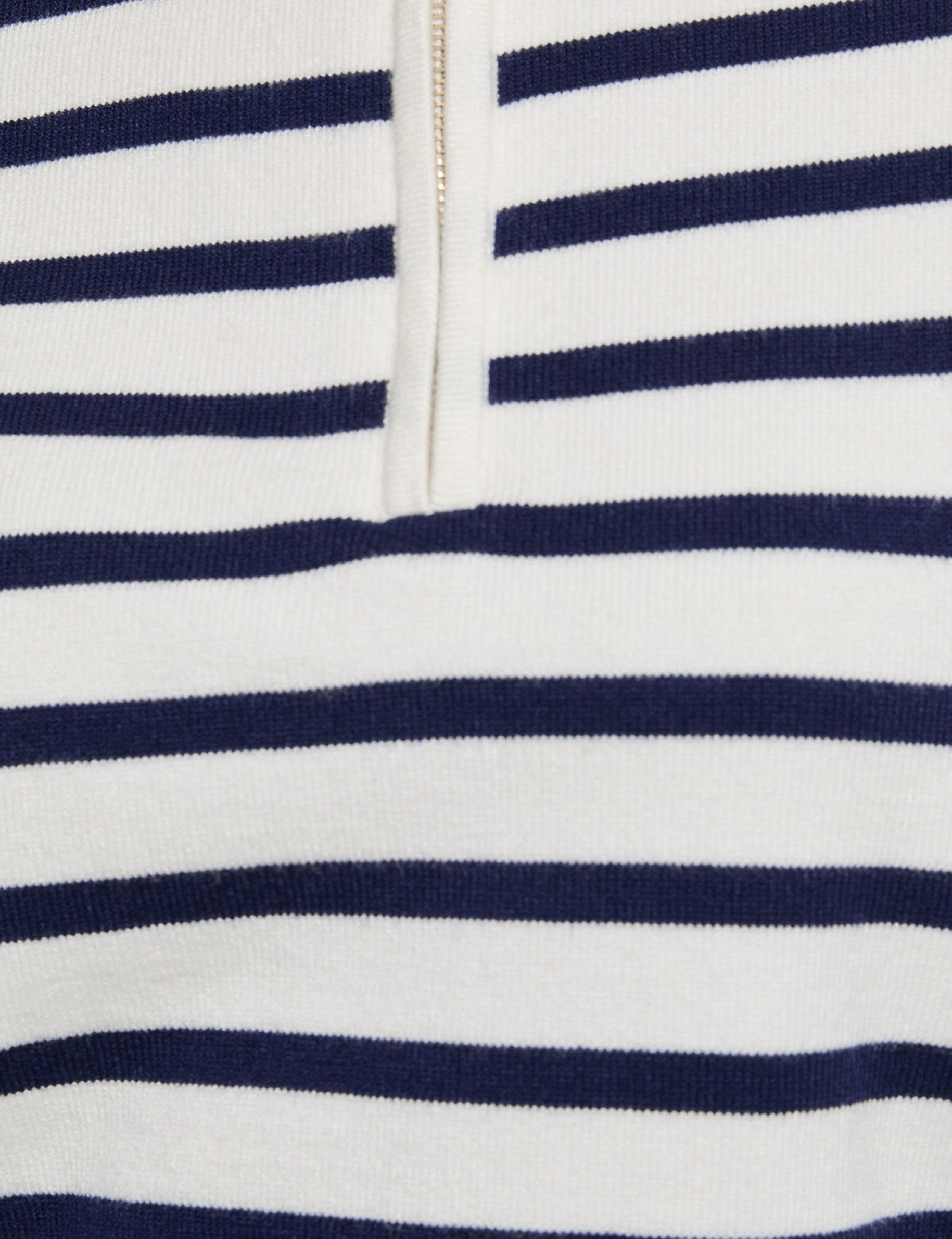 Jersey con cuello camionero blanco mujer