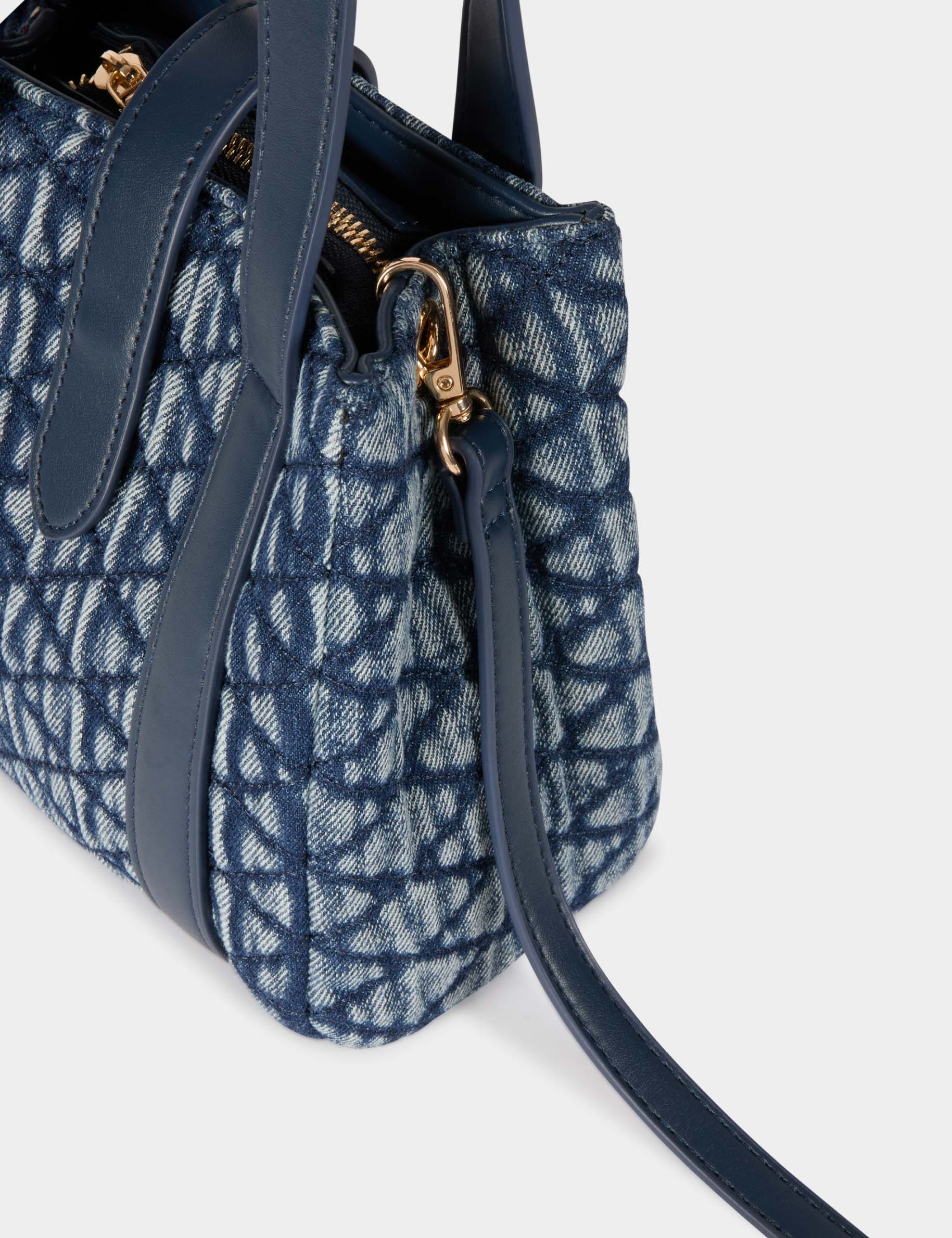 Bolso shopper acolchado denim stone mujer