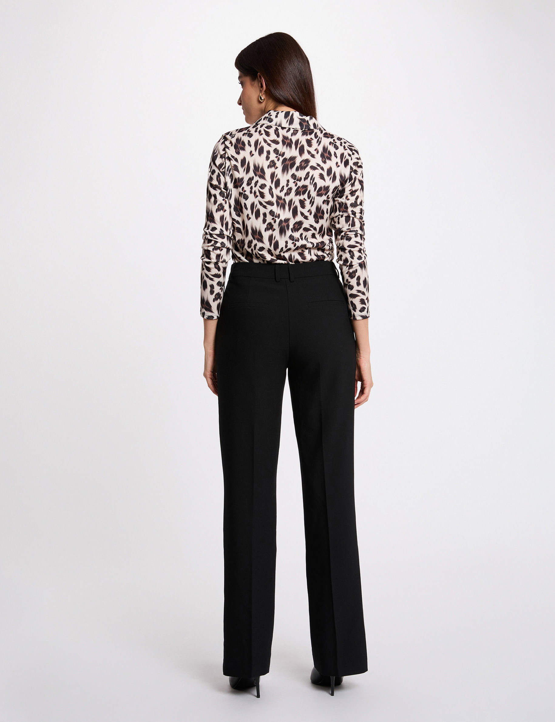 Jersey ligero con cuello vuelto multicolor mujer