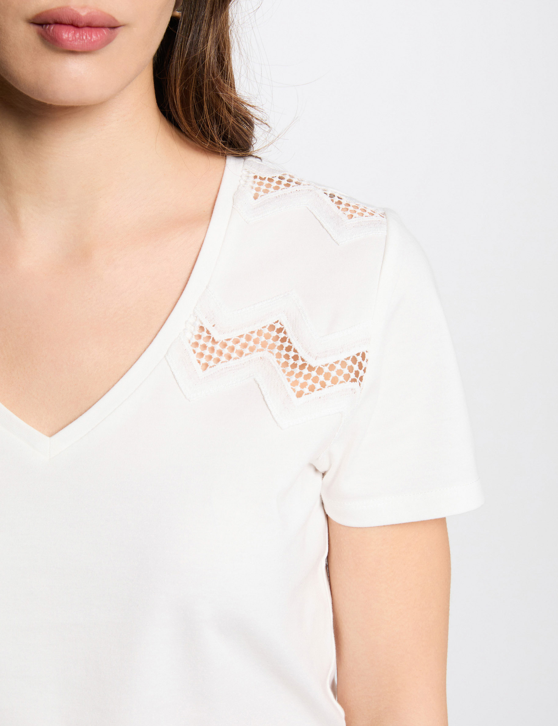 camiseta manga corta blanco mujer Camiseta manga corta blanco mujer