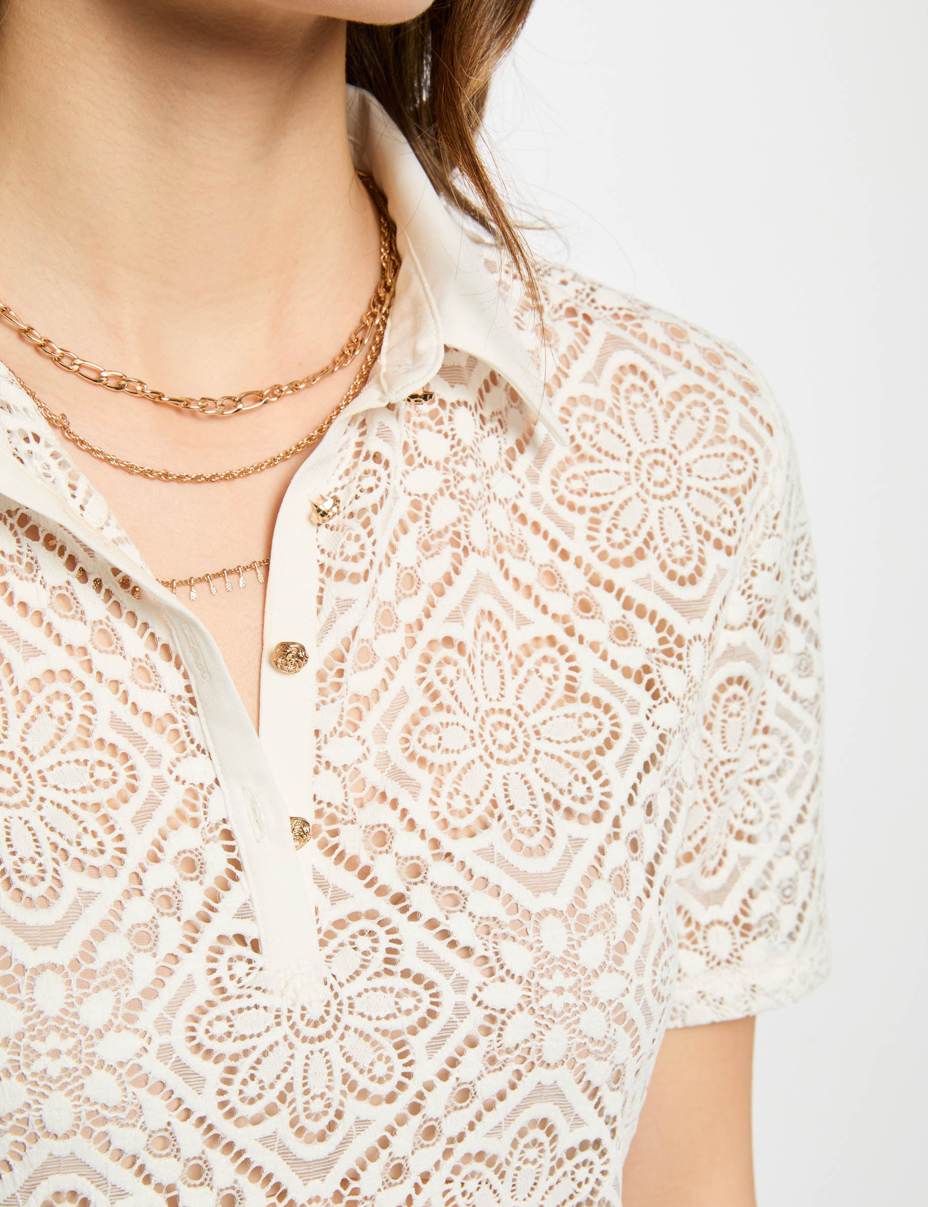 polo manga corta blanco mujer Polo manga corta blanco mujer
