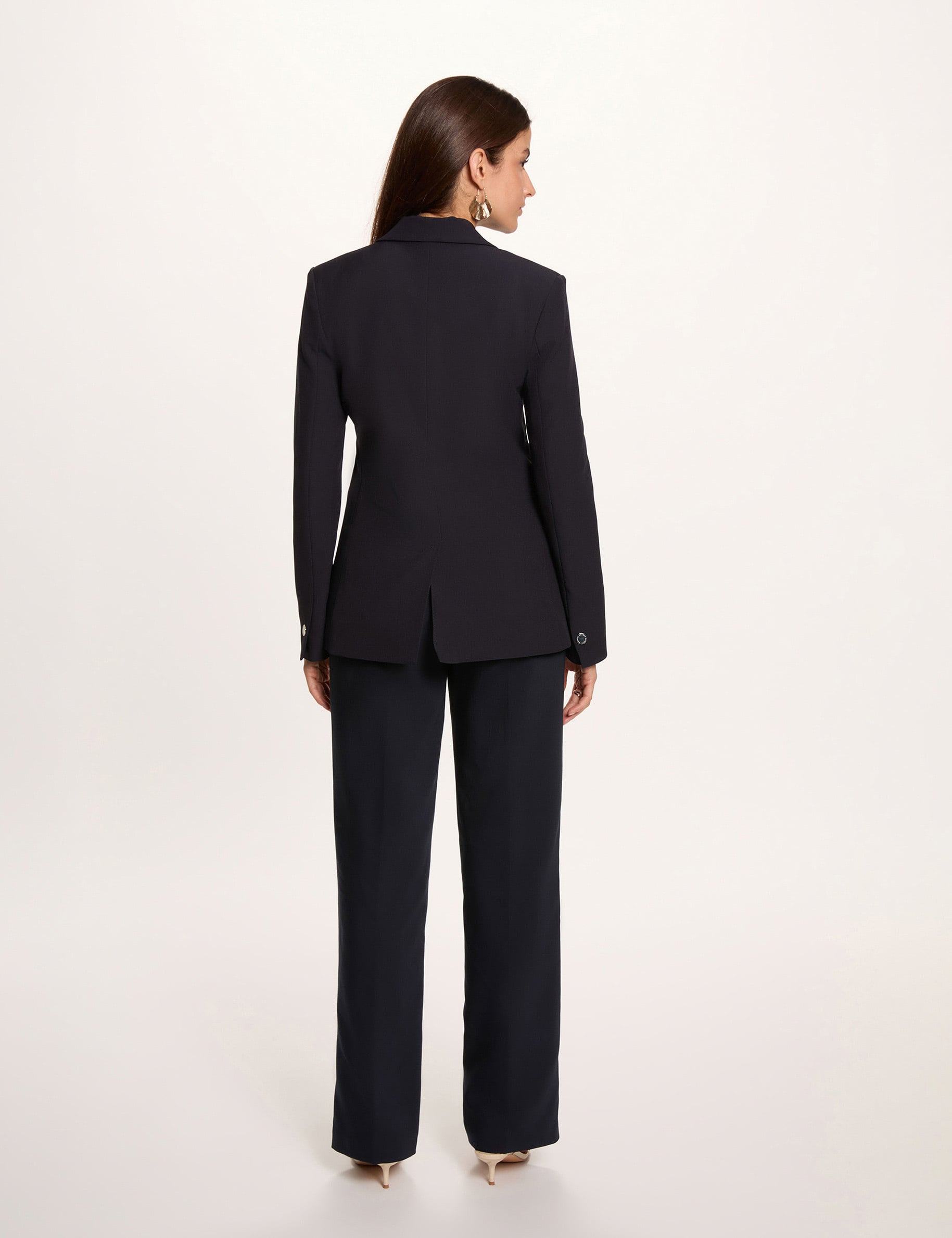 Chaqueta blazer azul marino mujer