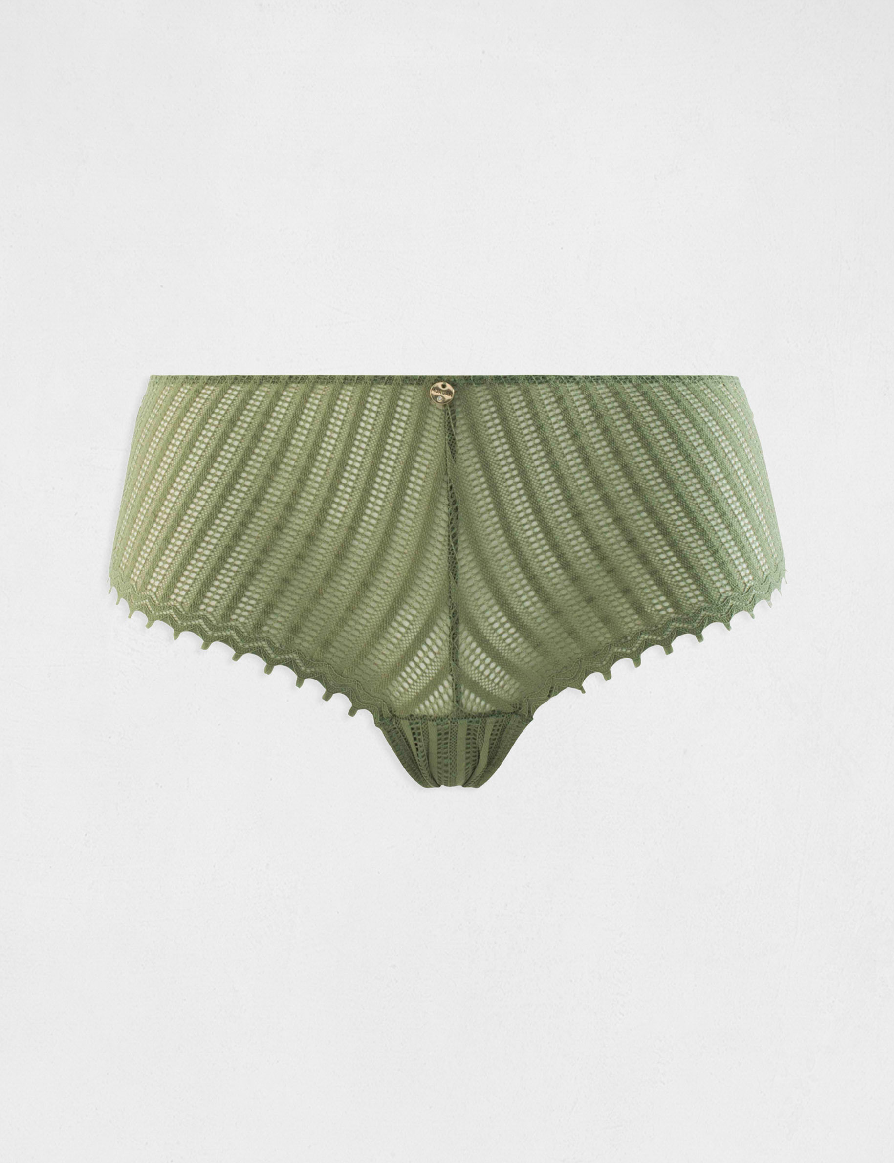 shorty de encaje verde caqui mujer Shorty de encaje verde caqui mujer