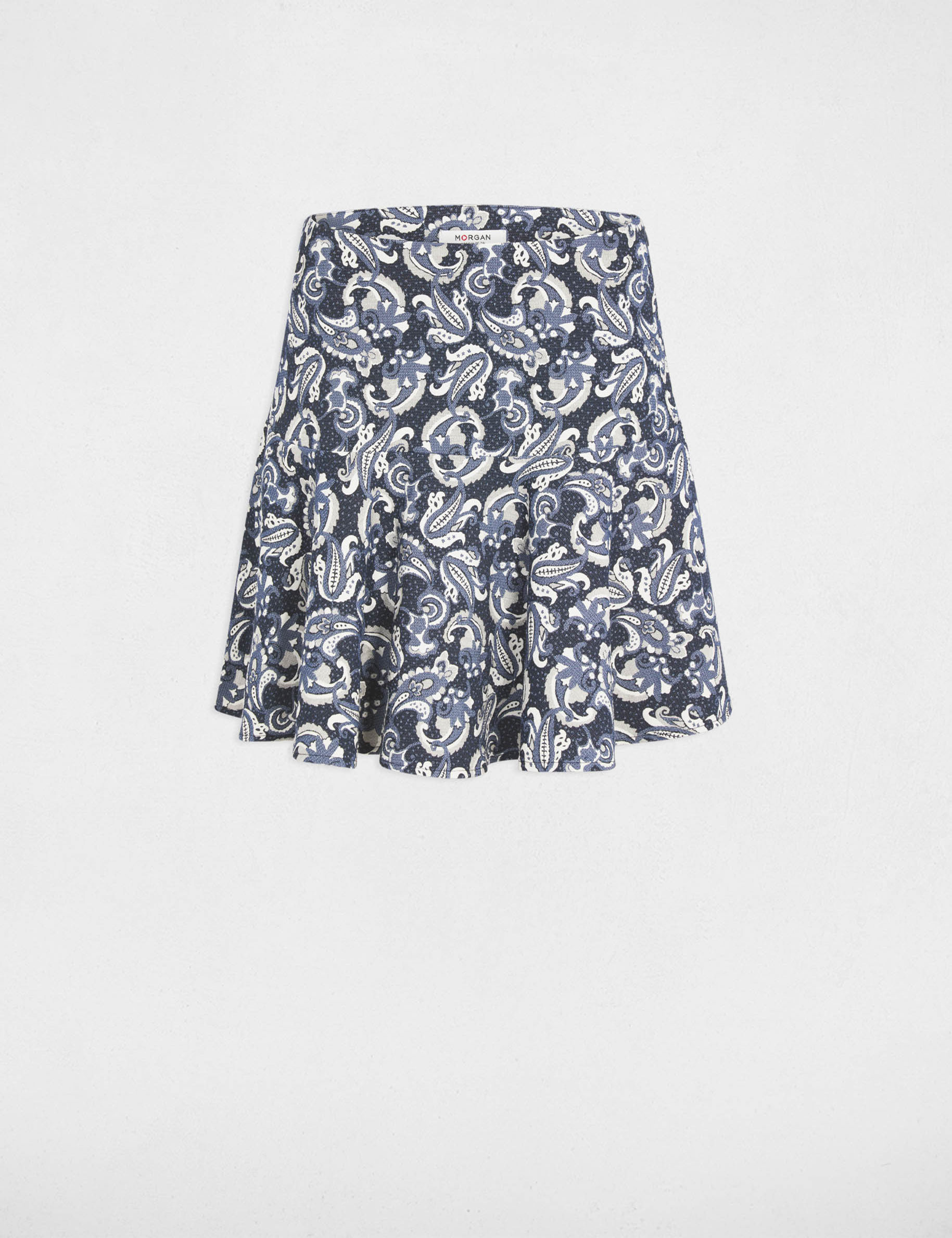 Falda skater evas&eacute; azul mujer