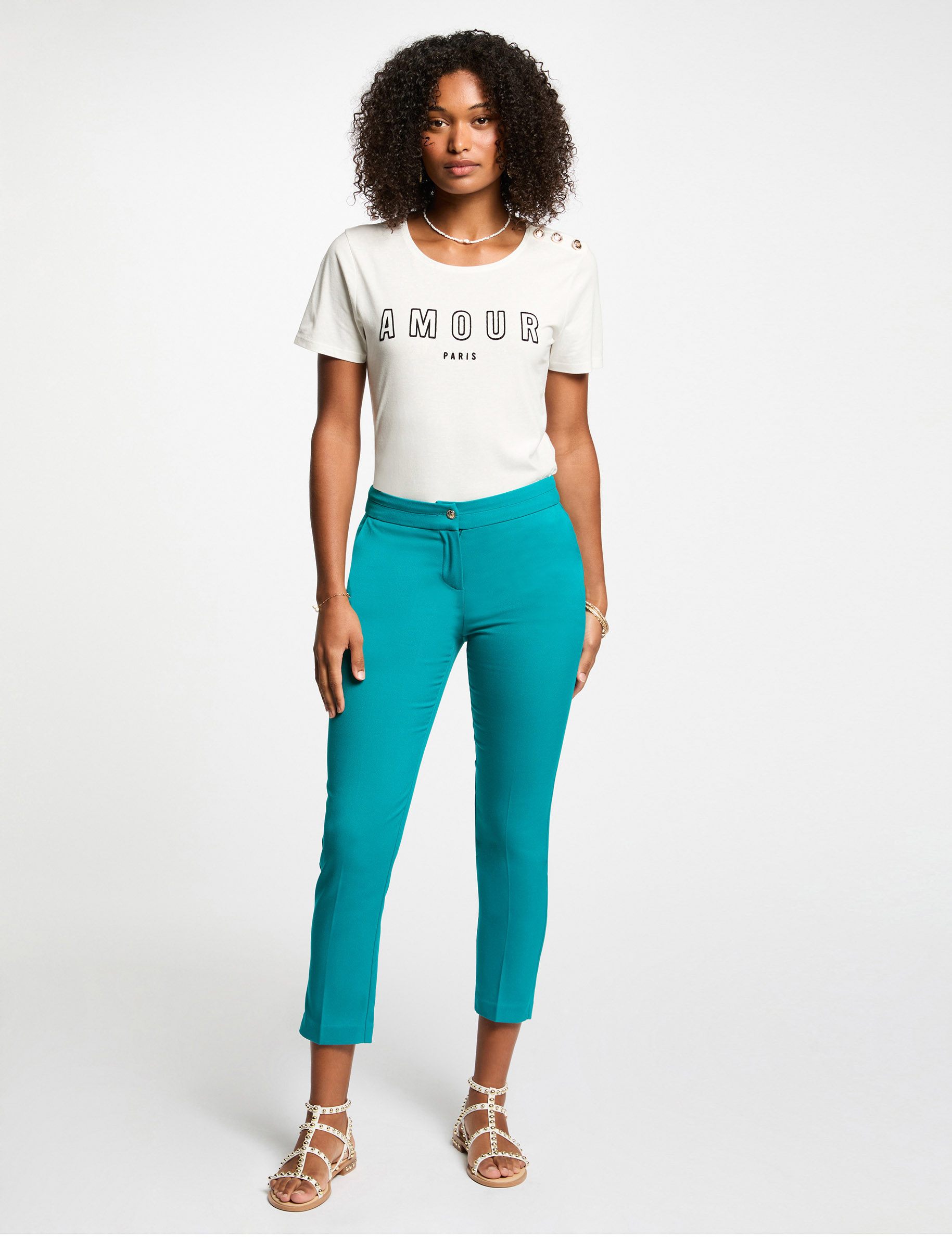 camiseta con mensaje blanco mujer Camiseta con mensaje blanco mujer