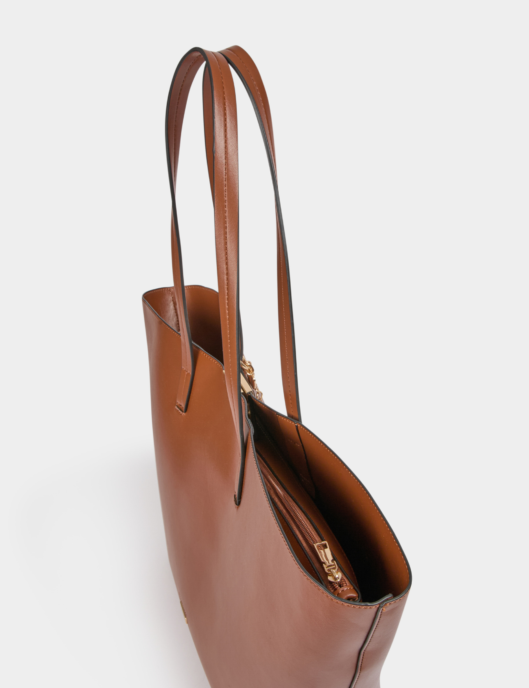 bolso shopper de trapecio camel mujer Bolso shopper de trapecio cámel mujer