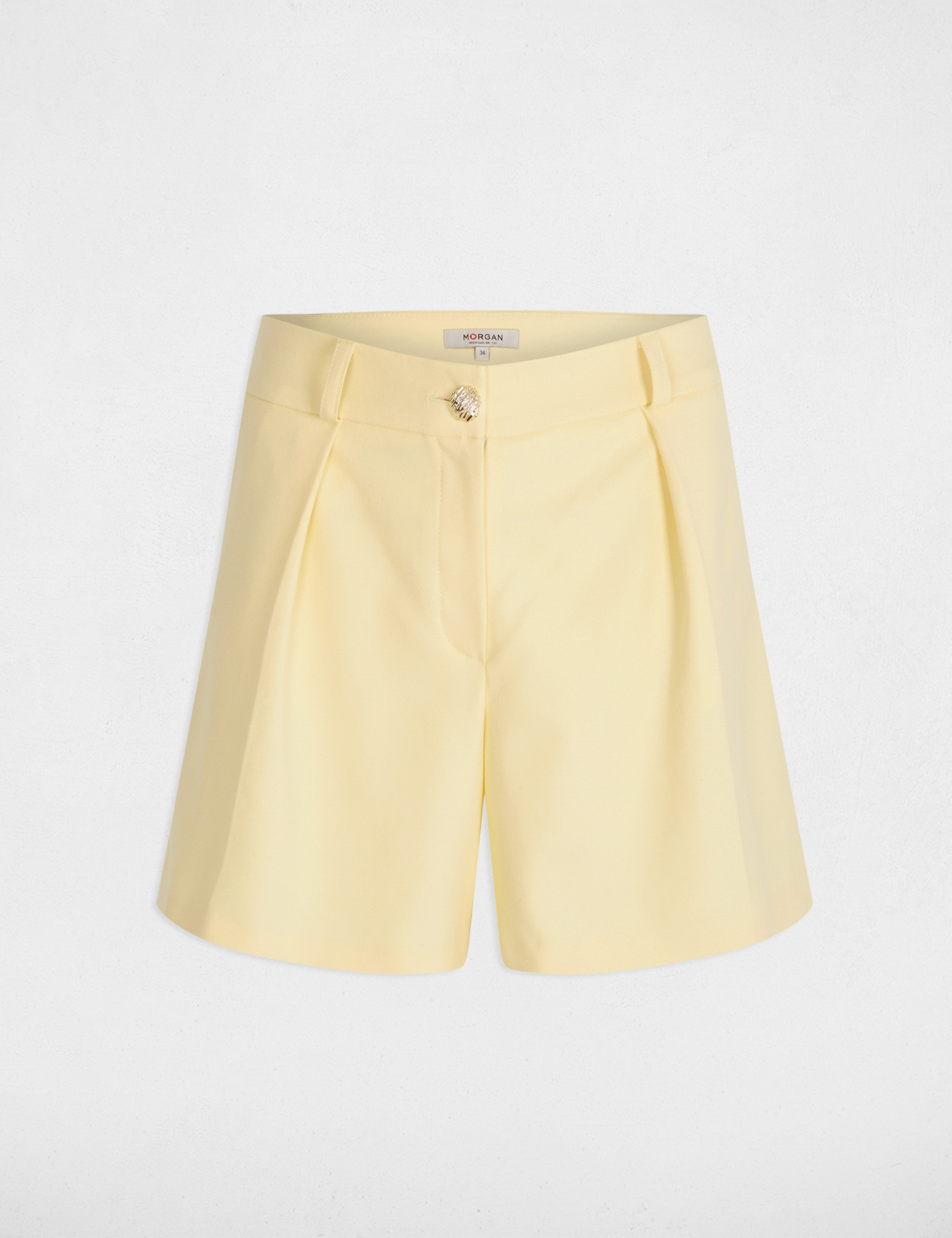short recto amarillo pastel mujer Short recto amarillo pastel mujer