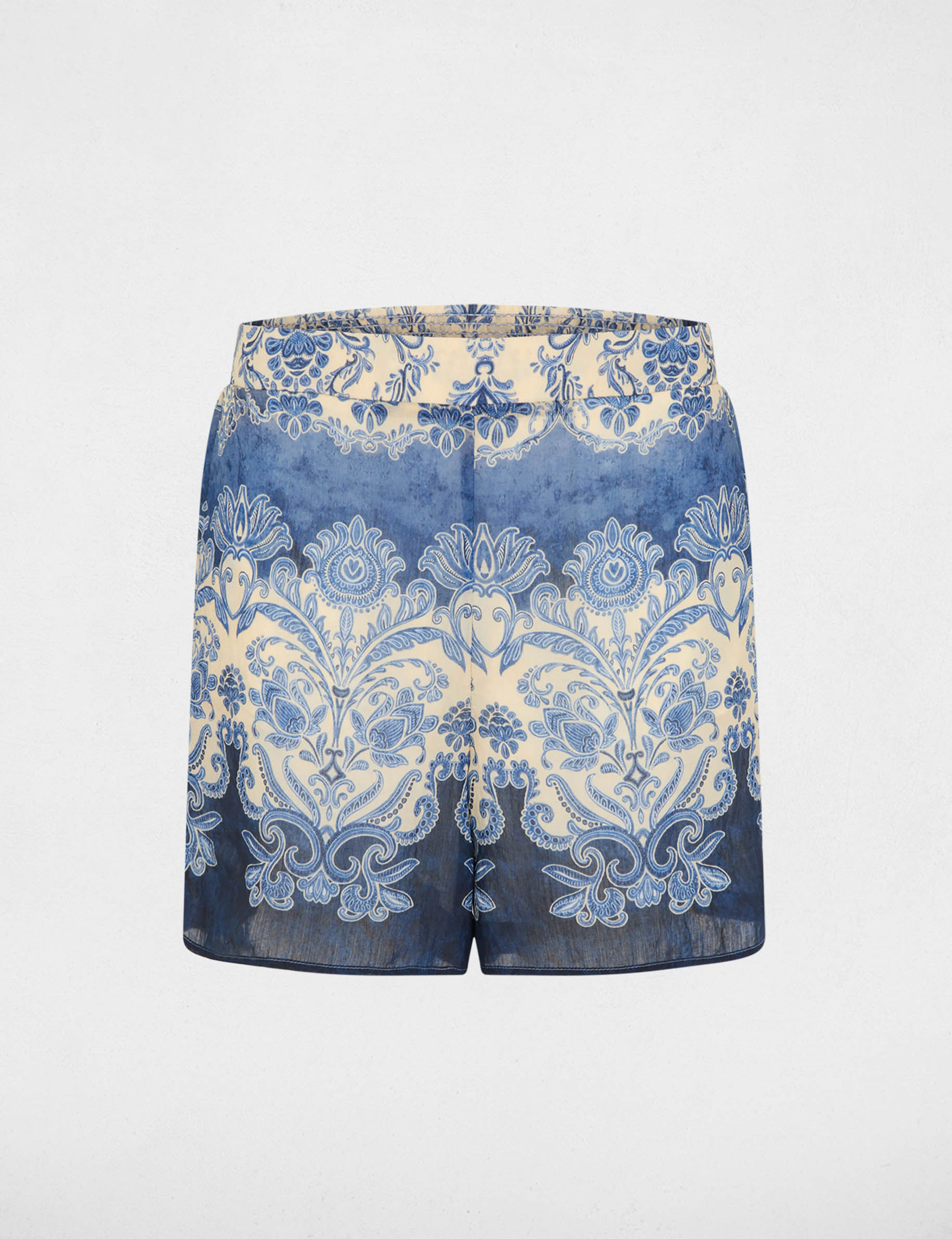 Pantal&oacute;n corto fluido estampado multicolor mujer