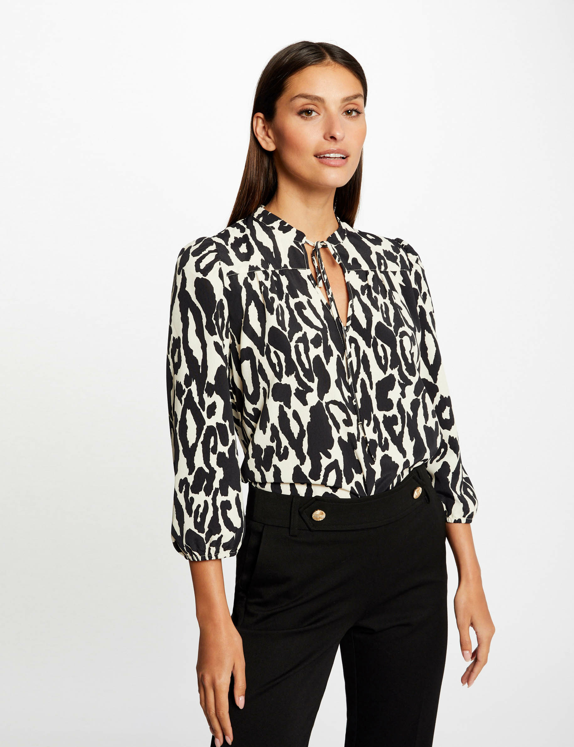 blusa manga 34 estampado animal multico mujer Blusa manga 3/4 estampado animal multico mujer