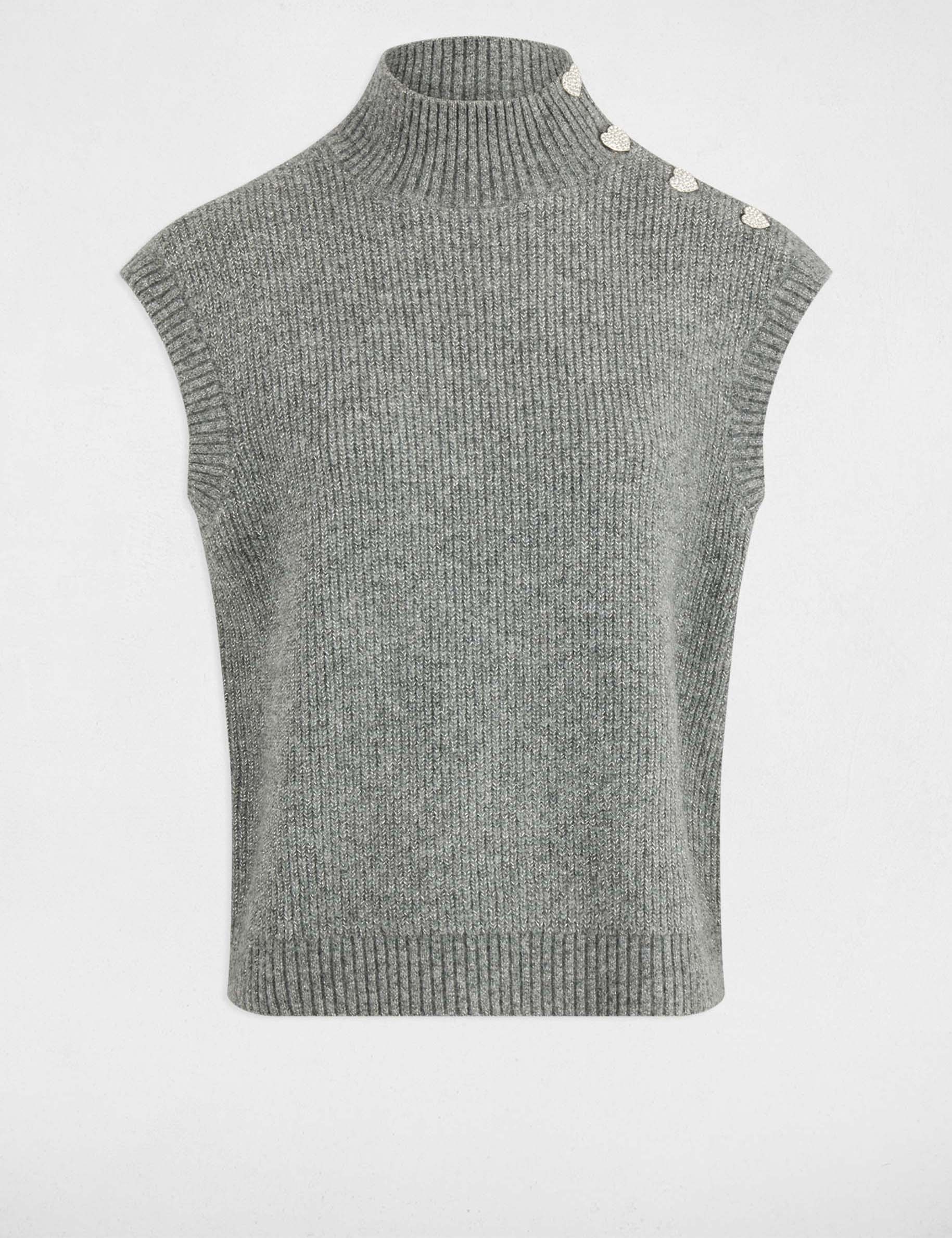 Jersey sin mangas gris oscuro mujer