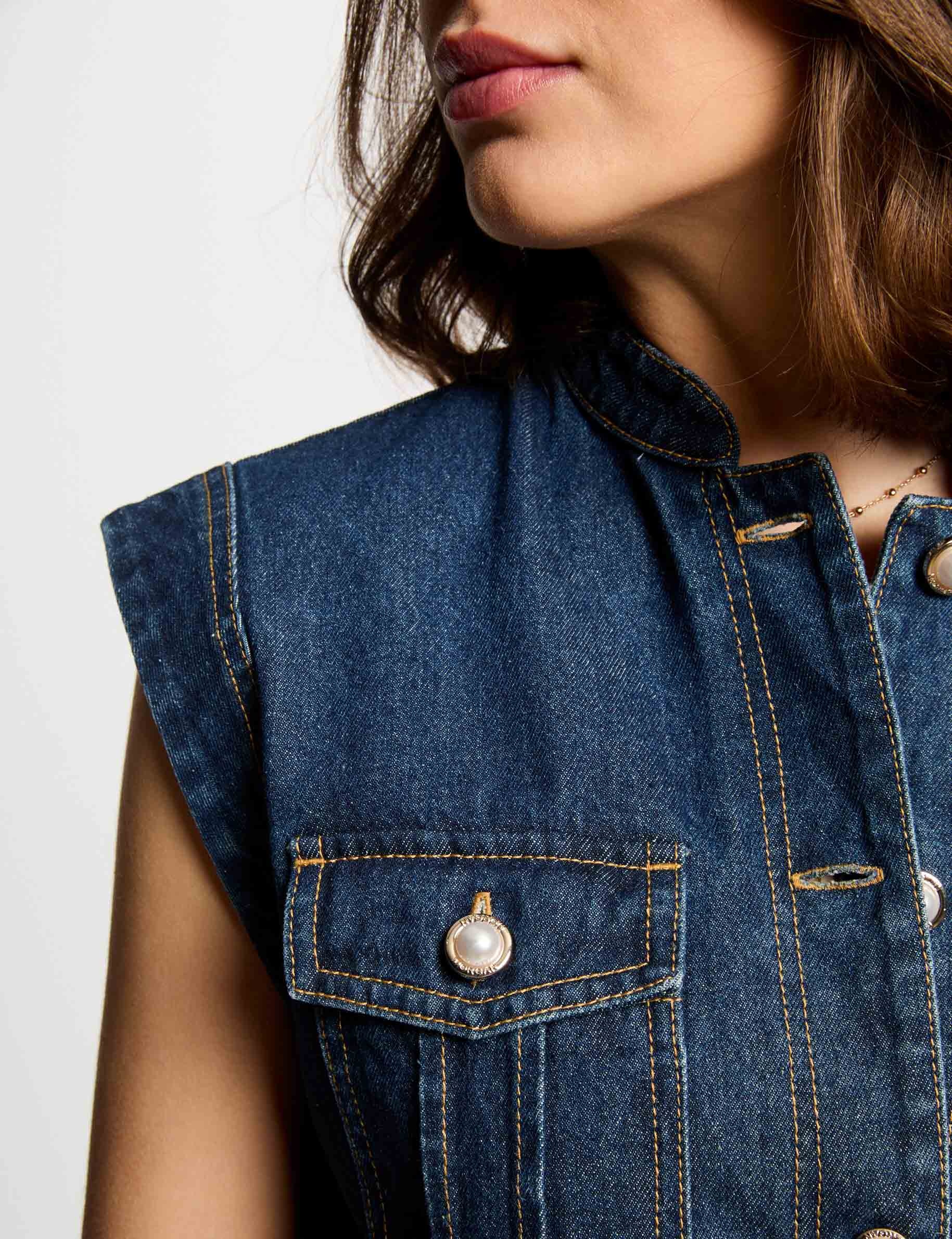 Mono corto vaquero denim crudo mujer