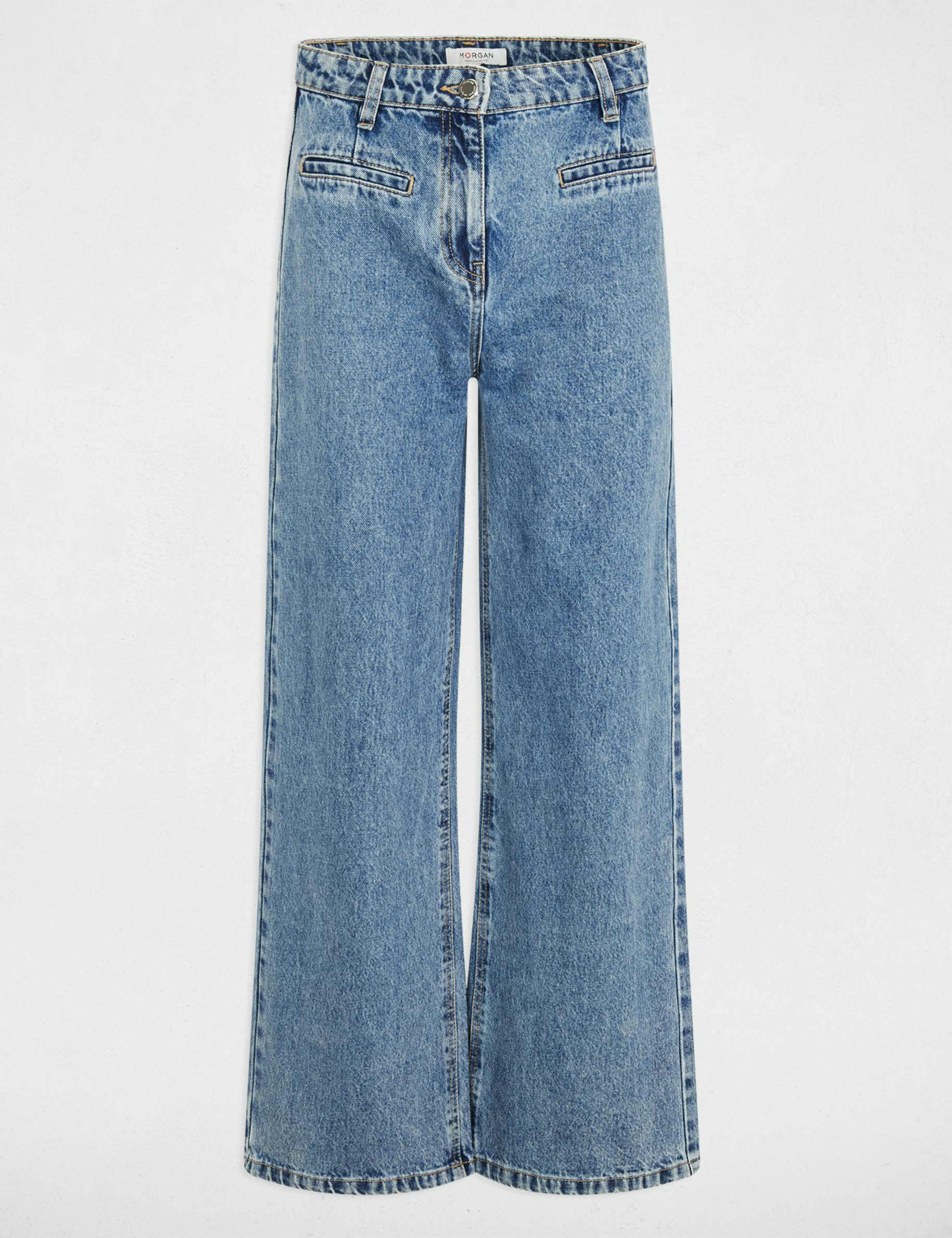 vaquero de pernera ancha denim doble stone mujer Vaquero de pernera ancha denim doble stone mujer