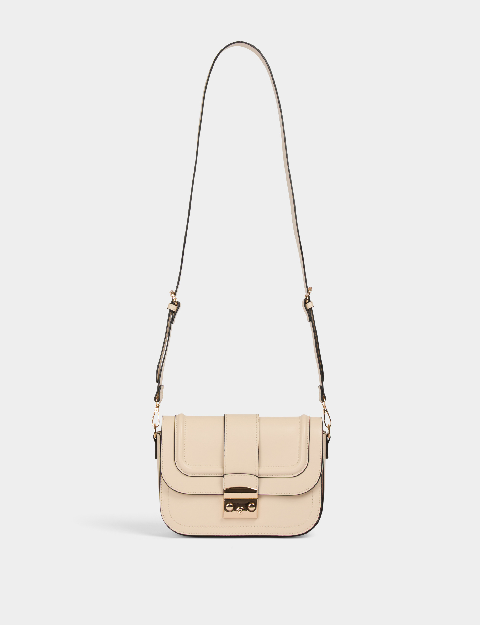 bolso con bandolera marfil mujer Bolso con bandolera marfil mujer
