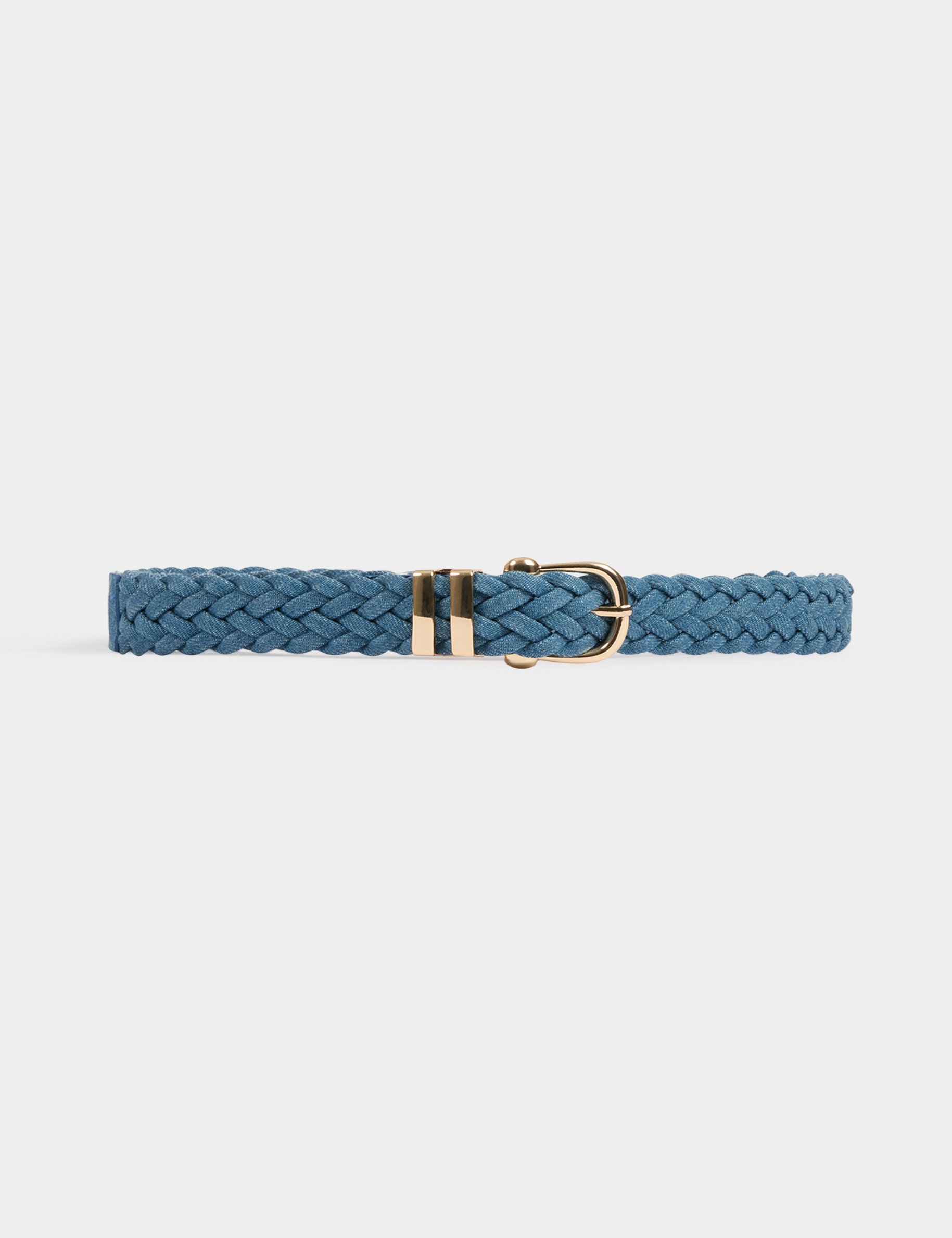 cinturon vaquero trenzado denim stone mujer Cinturón vaquero trenzado denim stone mujer
