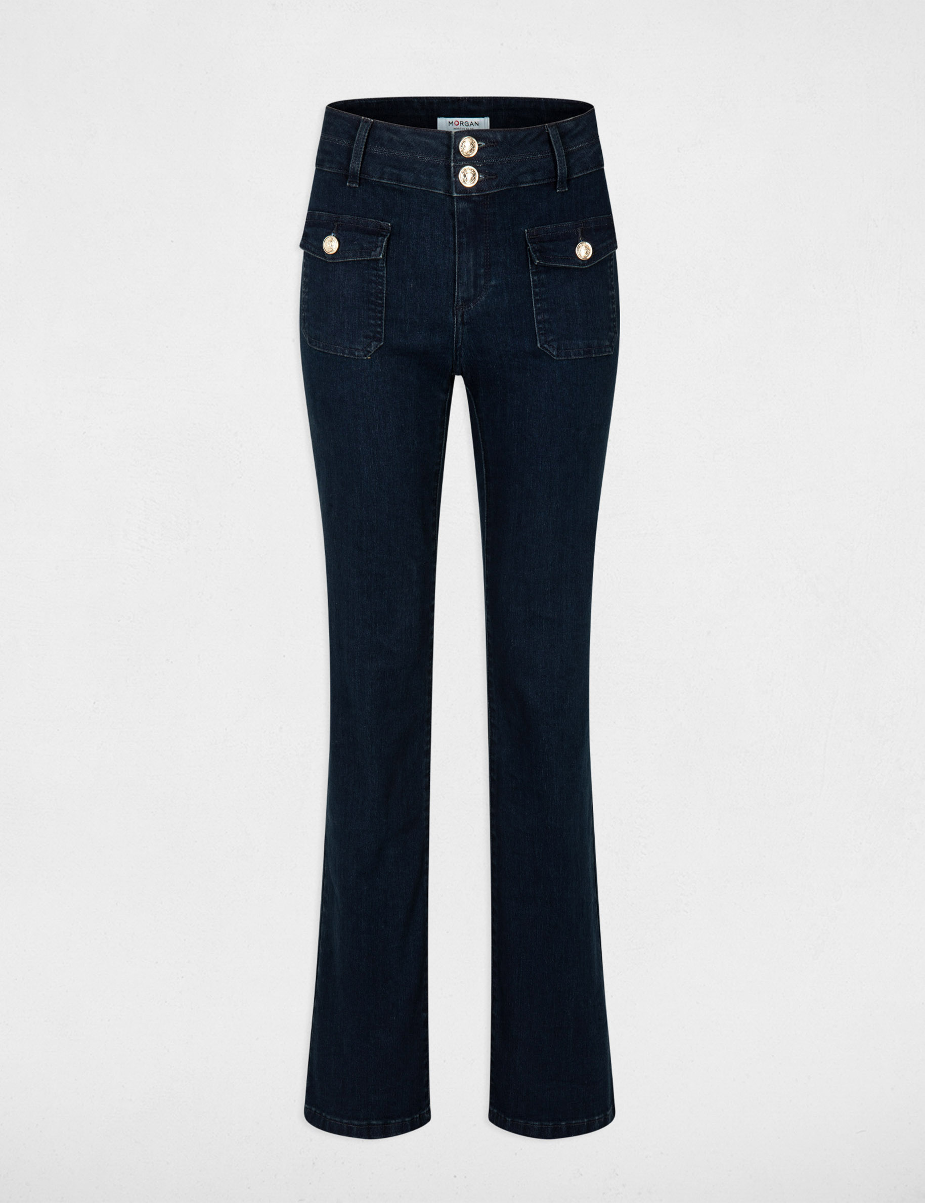 vaquero boot cut talle alto denim crudo mujer Vaquero boot-cut talle alto denim crudo mujer