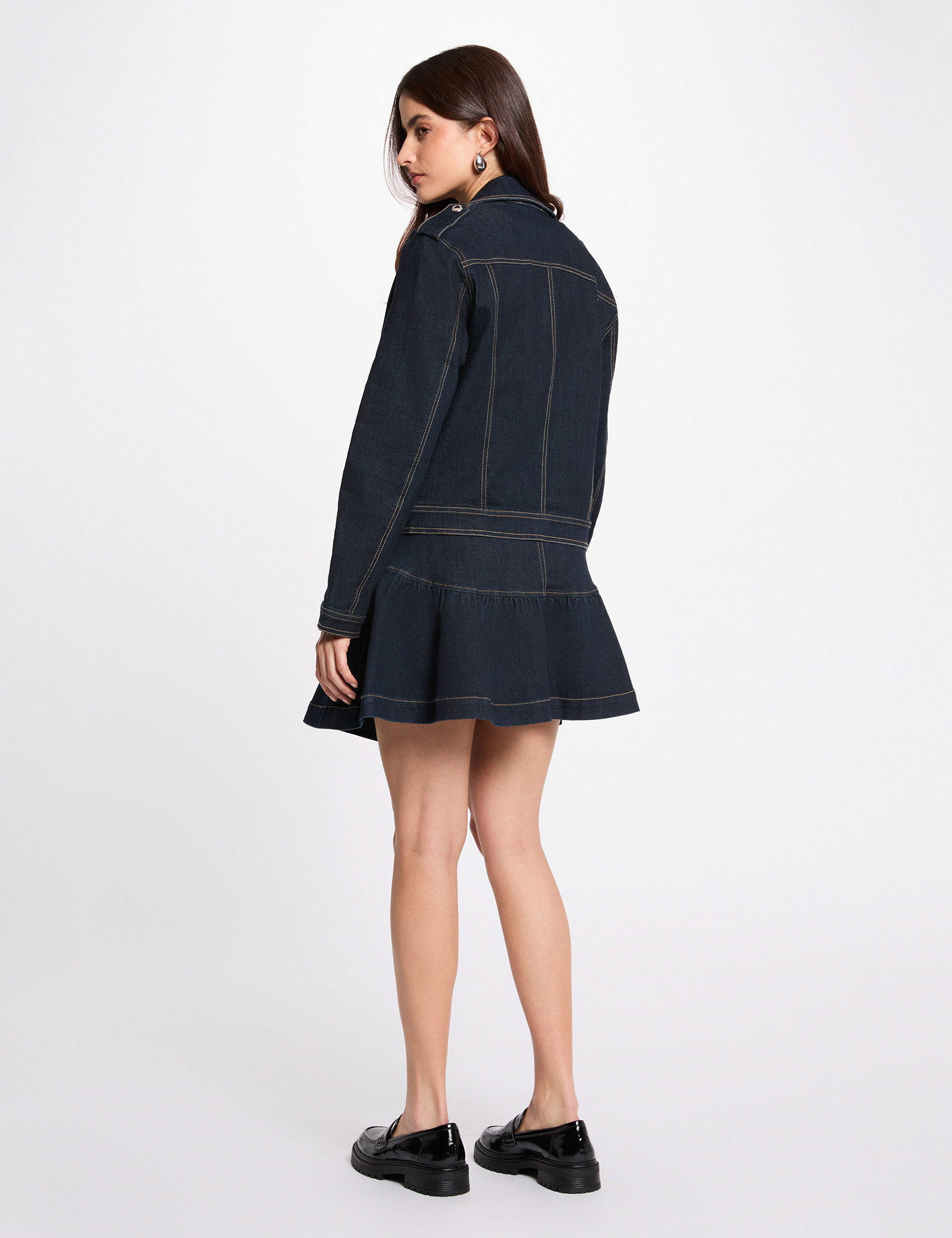Chaqueta vaquera oversize azul mujer