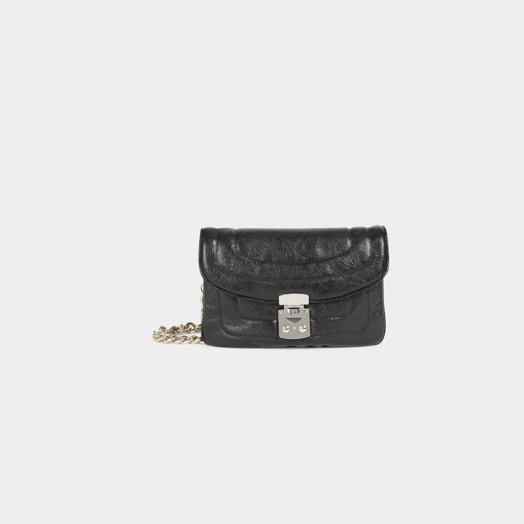 bolso con asa de cadena negro mujer Bolso con asa de cadena negro mujer