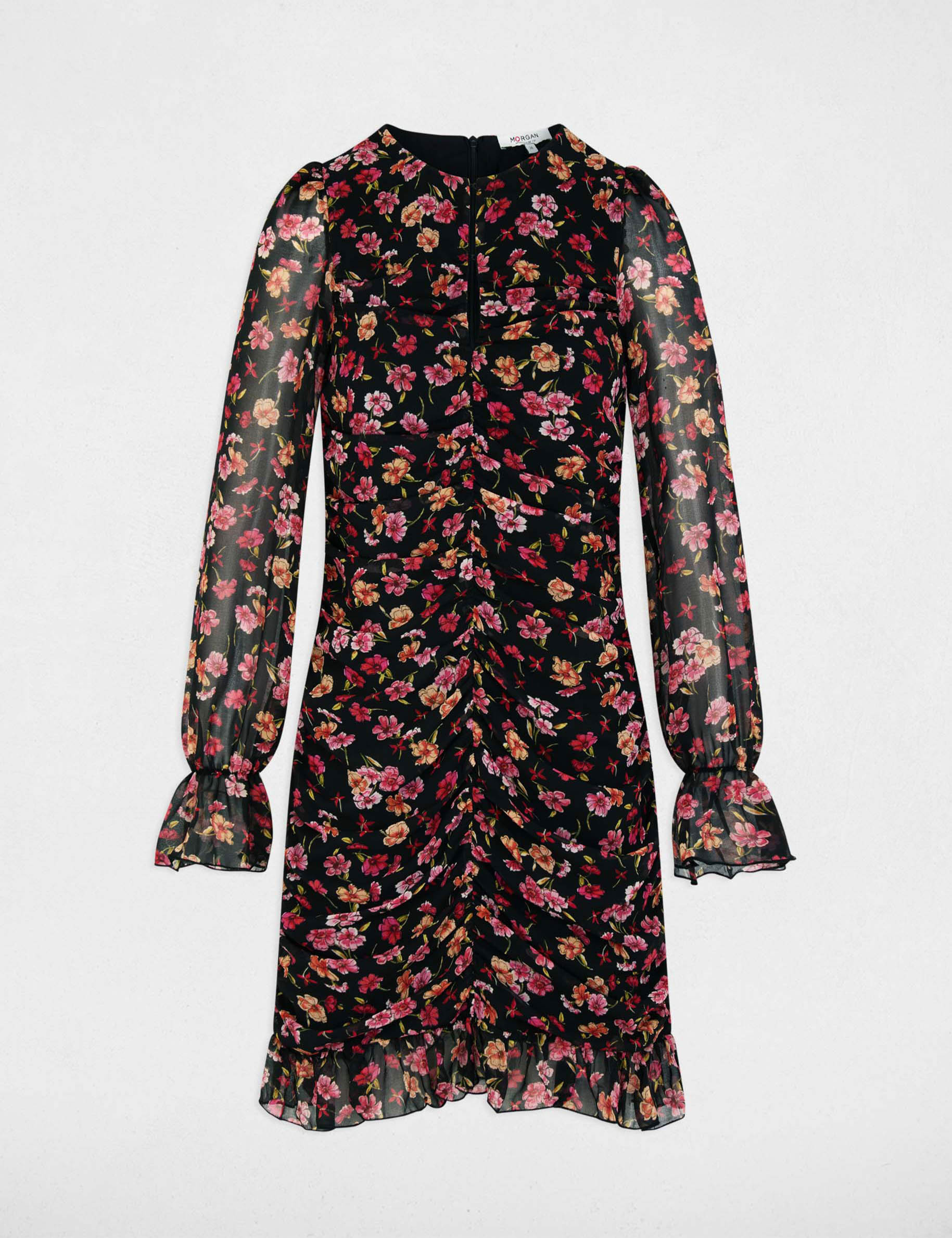 Vestido corto ajustado multicolor mujer